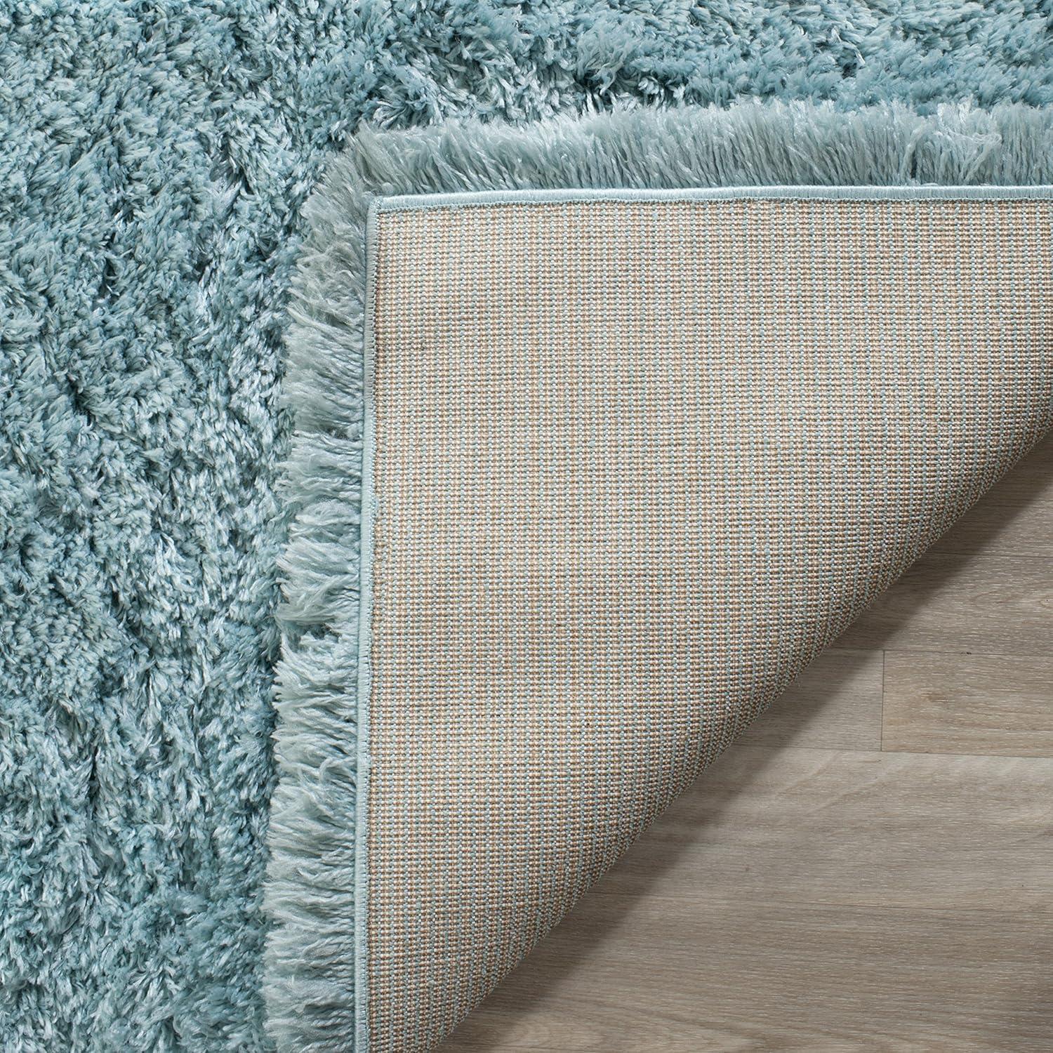 image:imageSAFAVIEH Polar Shag Collection Area Rug 51 x 76 Light Turquoise Solid Glam Design NonShedding amp Easy Care 3inch Thick Ideal for High Traffic Areas in Living Room Bedroom PSG800TLight Turquoise