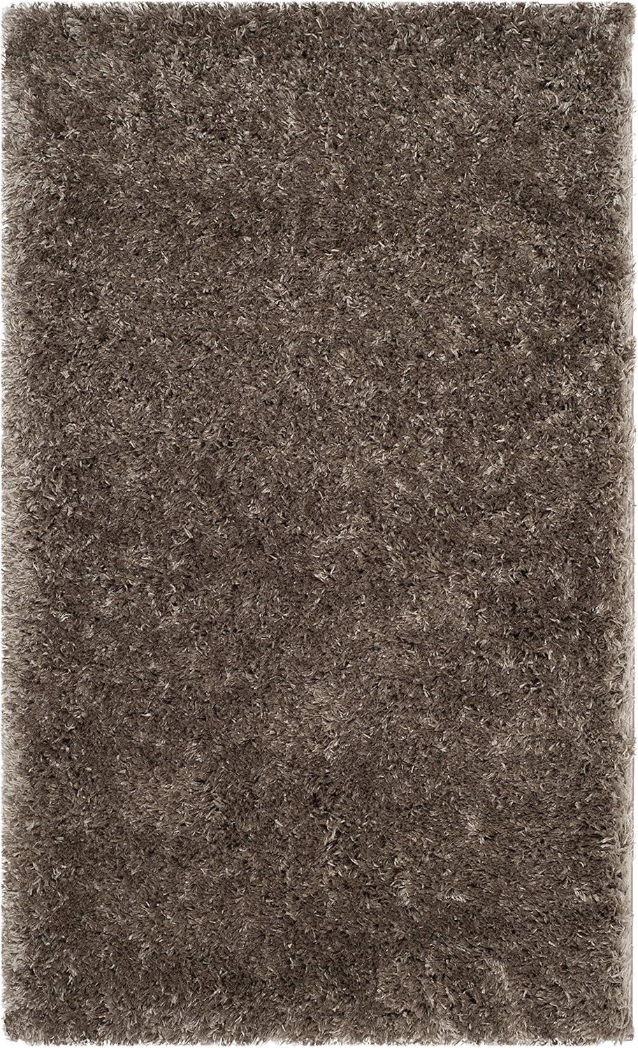image:imageSAFAVIEH Polar Shag Collection Area Rug 51 x 76 Light Turquoise Solid Glam Design NonShedding amp Easy Care 3inch Thick Ideal for High Traffic Areas in Living Room Bedroom PSG800TMushroom