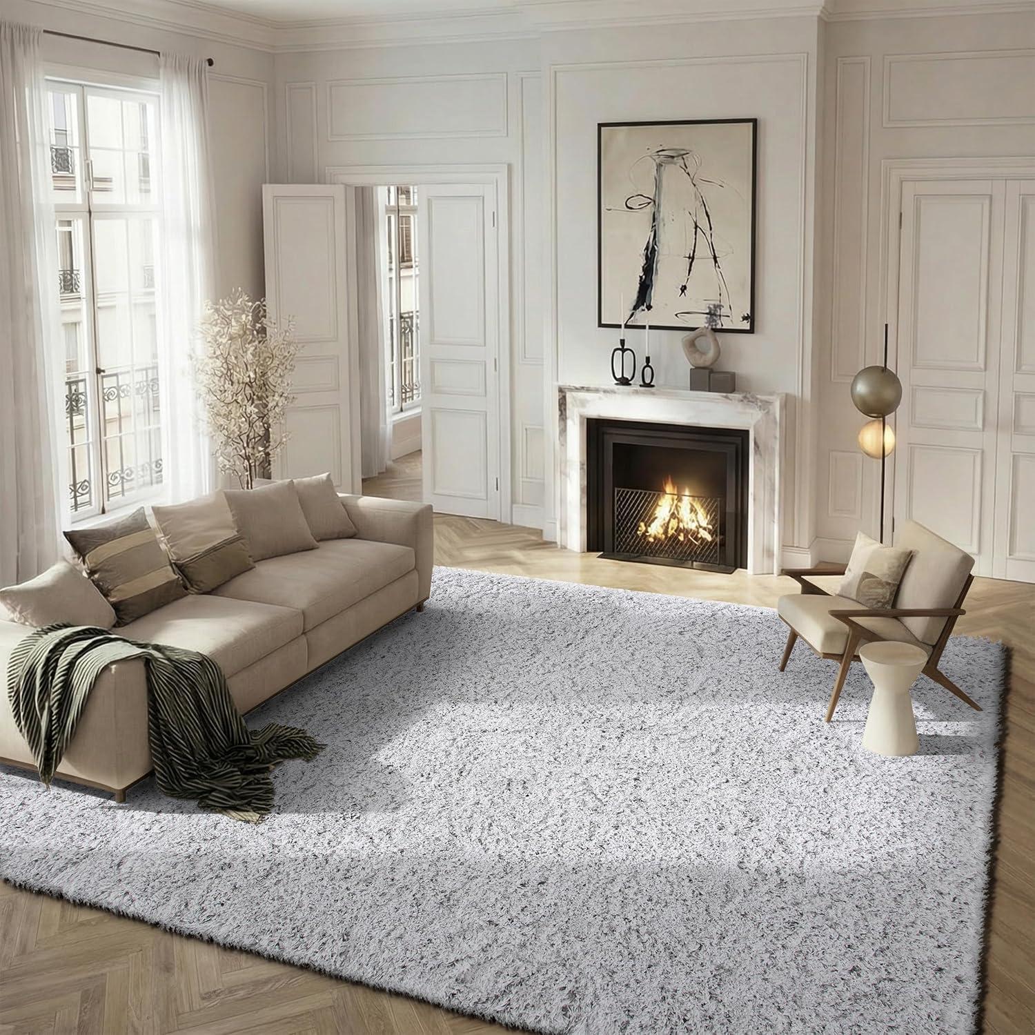 image:imageSAFAVIEH Polar Shag Collection Area Rug 51 x 76 Light Turquoise Solid Glam Design NonShedding amp Easy Care 3inch Thick Ideal for High Traffic Areas in Living Room Bedroom PSG800TSilver