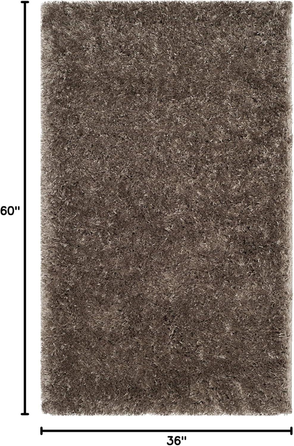 image:imageSAFAVIEH Polar Shag Collection Area Rug 51 x 76 Light Turquoise Solid Glam Design NonShedding amp Easy Care 3inch Thick Ideal for High Traffic Areas in Living Room Bedroom PSG800TMushroom