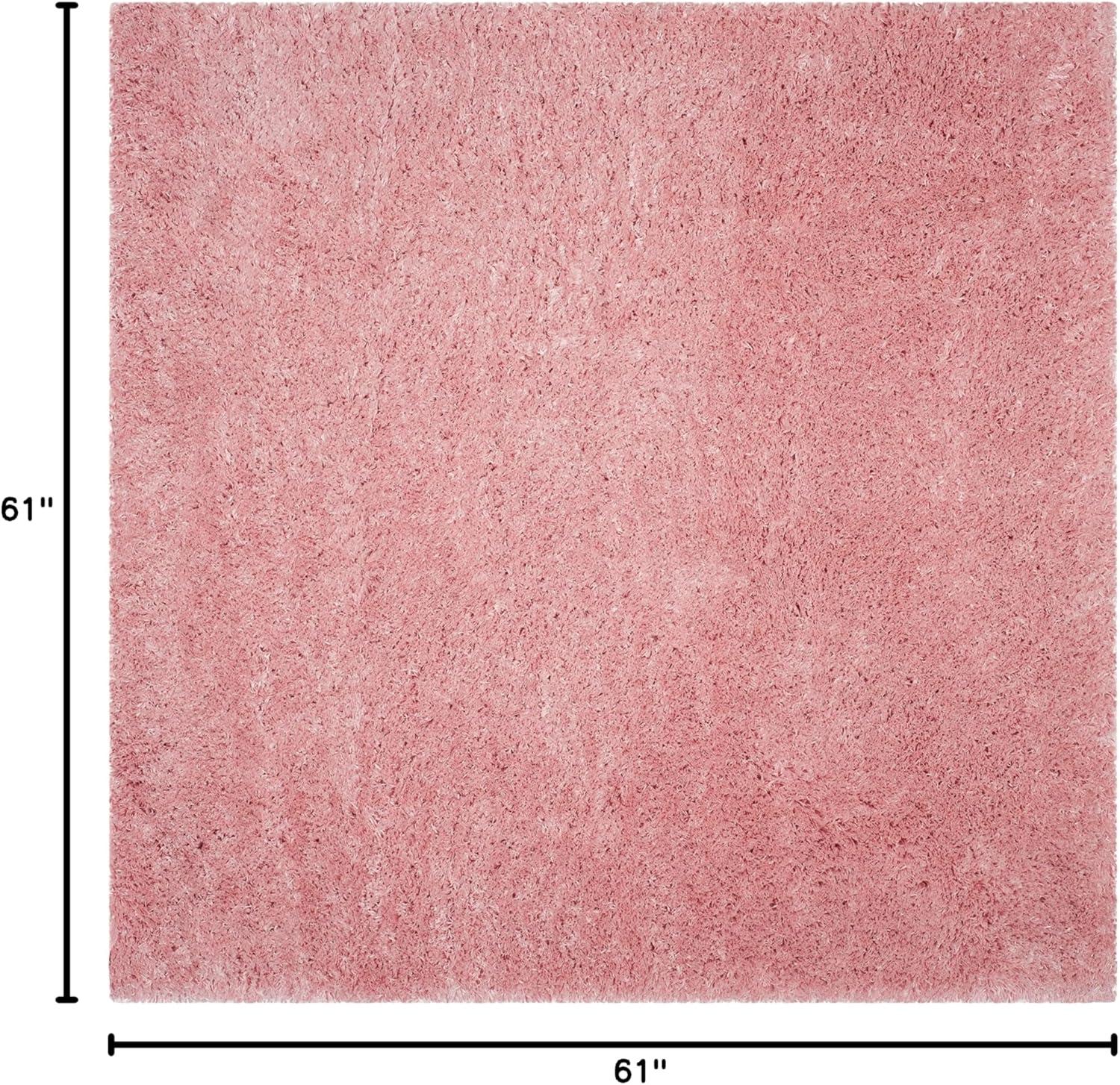 image:imageSAFAVIEH Polar Shag Collection Area Rug 51 x 76 Light Turquoise Solid Glam Design NonShedding amp Easy Care 3inch Thick Ideal for High Traffic Areas in Living Room Bedroom PSG800TLight Pink