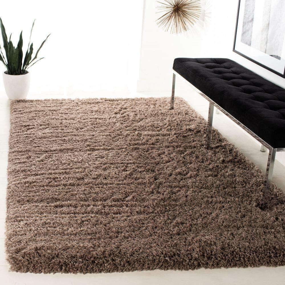 image:imageSAFAVIEH Polar Shag Collection Area Rug 51 x 76 Light Turquoise Solid Glam Design NonShedding amp Easy Care 3inch Thick Ideal for High Traffic Areas in Living Room Bedroom PSG800TMushroom
