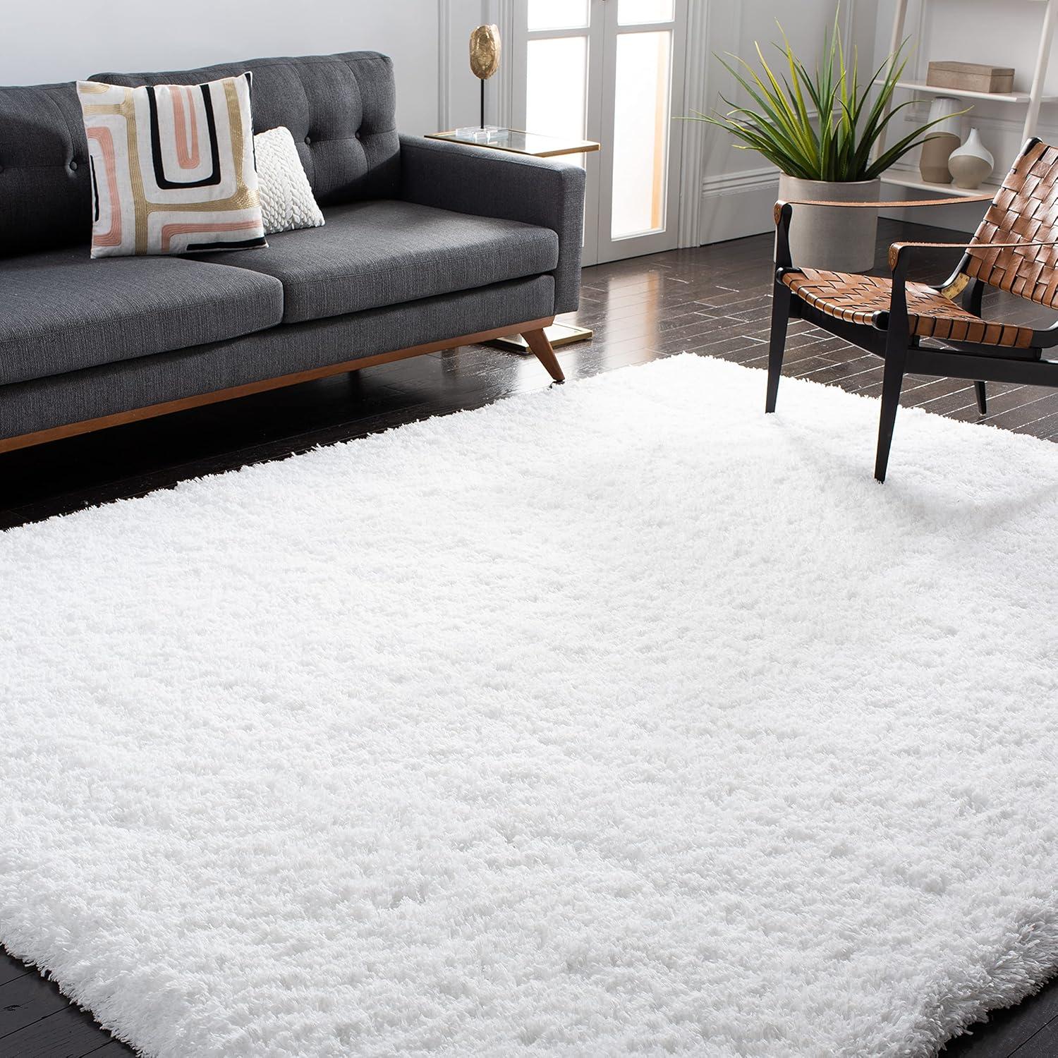 image:imageSAFAVIEH Polar Shag Collection Area Rug 51 x 76 Light Turquoise Solid Glam Design NonShedding amp Easy Care 3inch Thick Ideal for High Traffic Areas in Living Room Bedroom PSG800TWhite