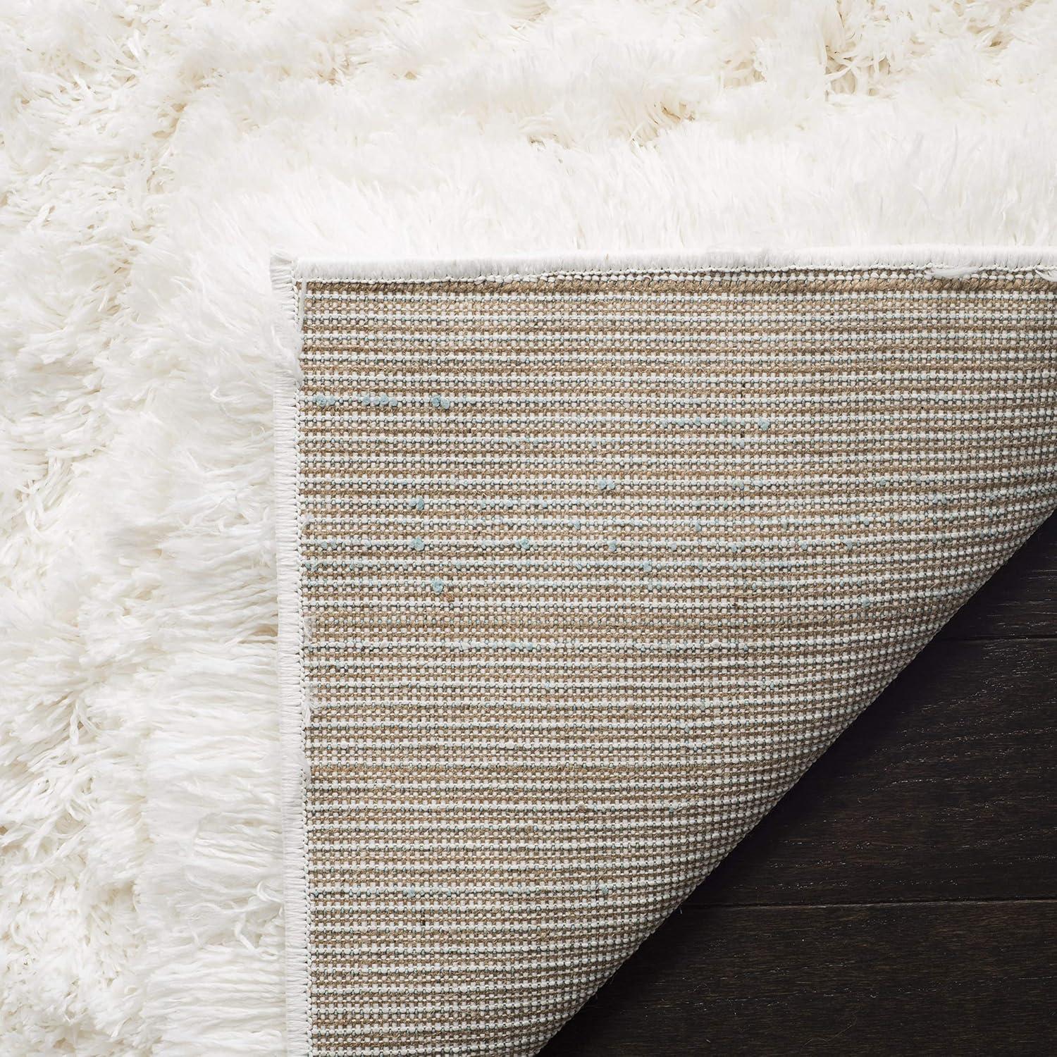 image:imageSAFAVIEH Polar Shag Collection Area Rug 51 x 76 Light Turquoise Solid Glam Design NonShedding amp Easy Care 3inch Thick Ideal for High Traffic Areas in Living Room Bedroom PSG800TWhite