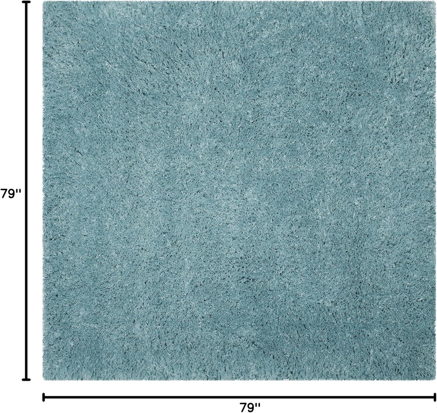 image:imageSAFAVIEH Polar Shag Collection Area Rug 51 x 76 Light Turquoise Solid Glam Design NonShedding amp Easy Care 3inch Thick Ideal for High Traffic Areas in Living Room Bedroom PSG800TLight Turquoise