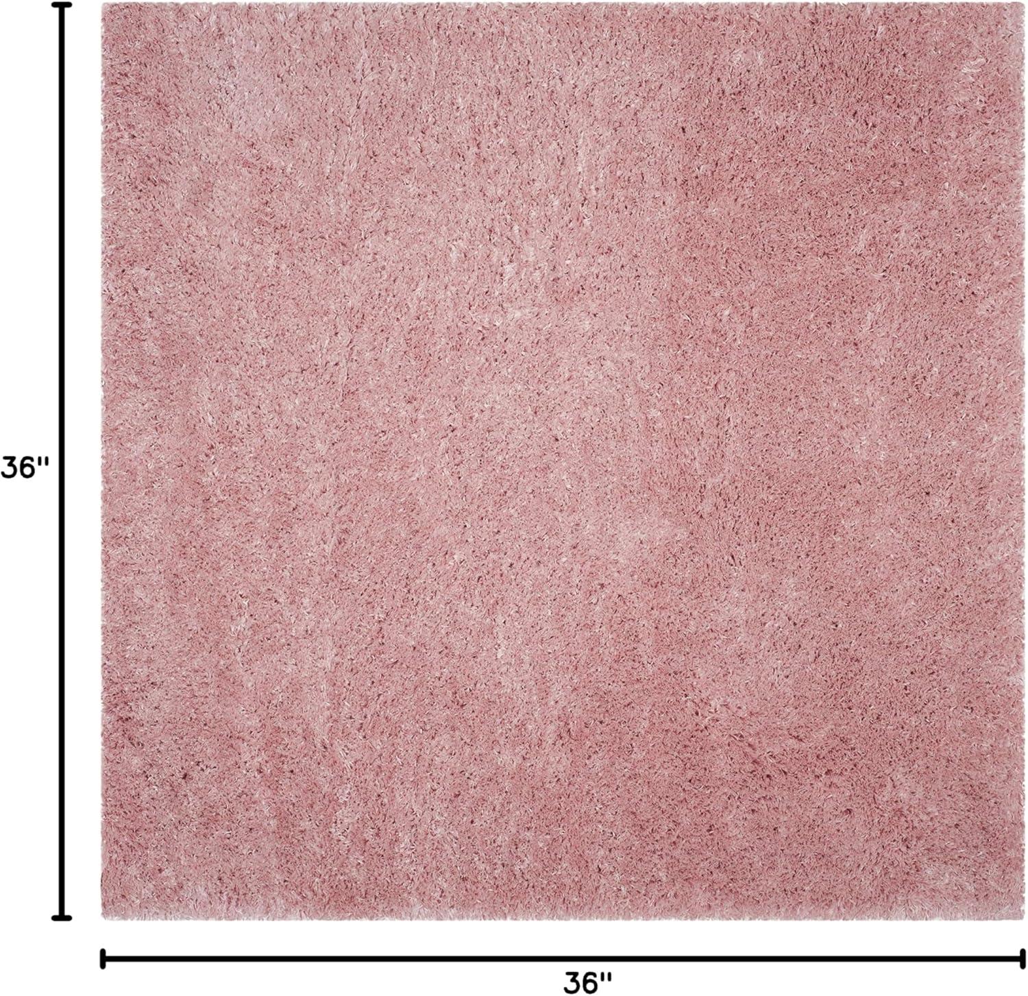 image:imageSAFAVIEH Polar Shag Collection Area Rug 51 x 76 Light Turquoise Solid Glam Design NonShedding amp Easy Care 3inch Thick Ideal for High Traffic Areas in Living Room Bedroom PSG800TLight Pink
