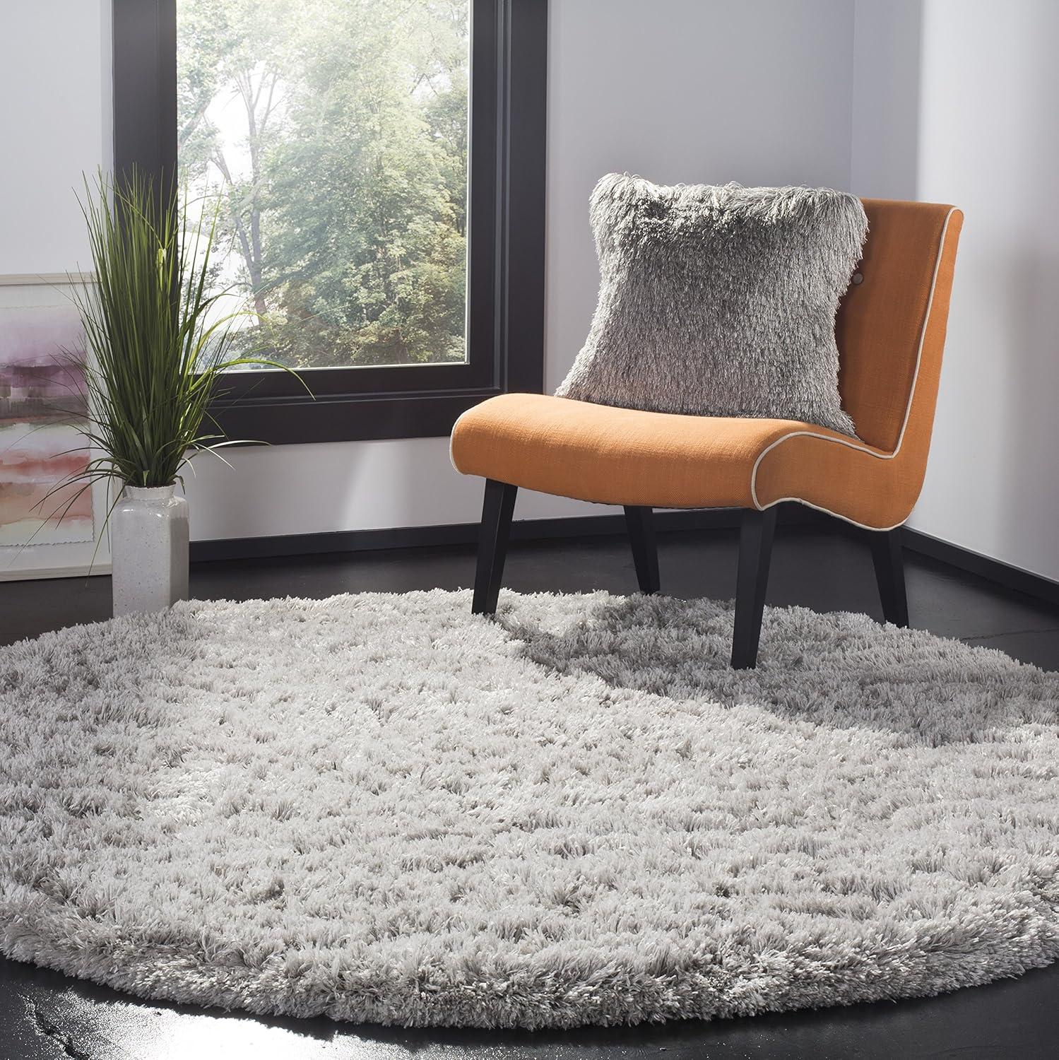 image:imageSAFAVIEH Polar Shag Collection Area Rug 51 x 76 Light Turquoise Solid Glam Design NonShedding amp Easy Care 3inch Thick Ideal for High Traffic Areas in Living Room Bedroom PSG800TSilver