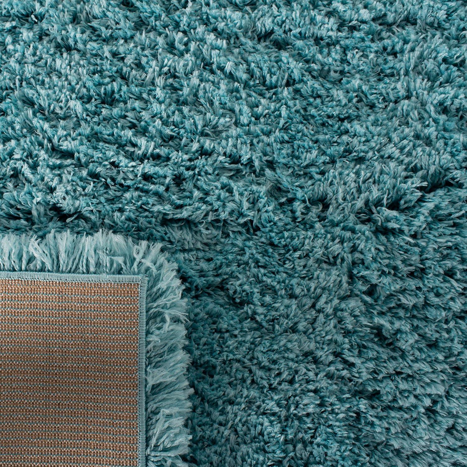 image:imageSAFAVIEH Polar Shag Collection Area Rug 51 x 76 Light Turquoise Solid Glam Design NonShedding amp Easy Care 3inch Thick Ideal for High Traffic Areas in Living Room Bedroom PSG800TLight Turquoise