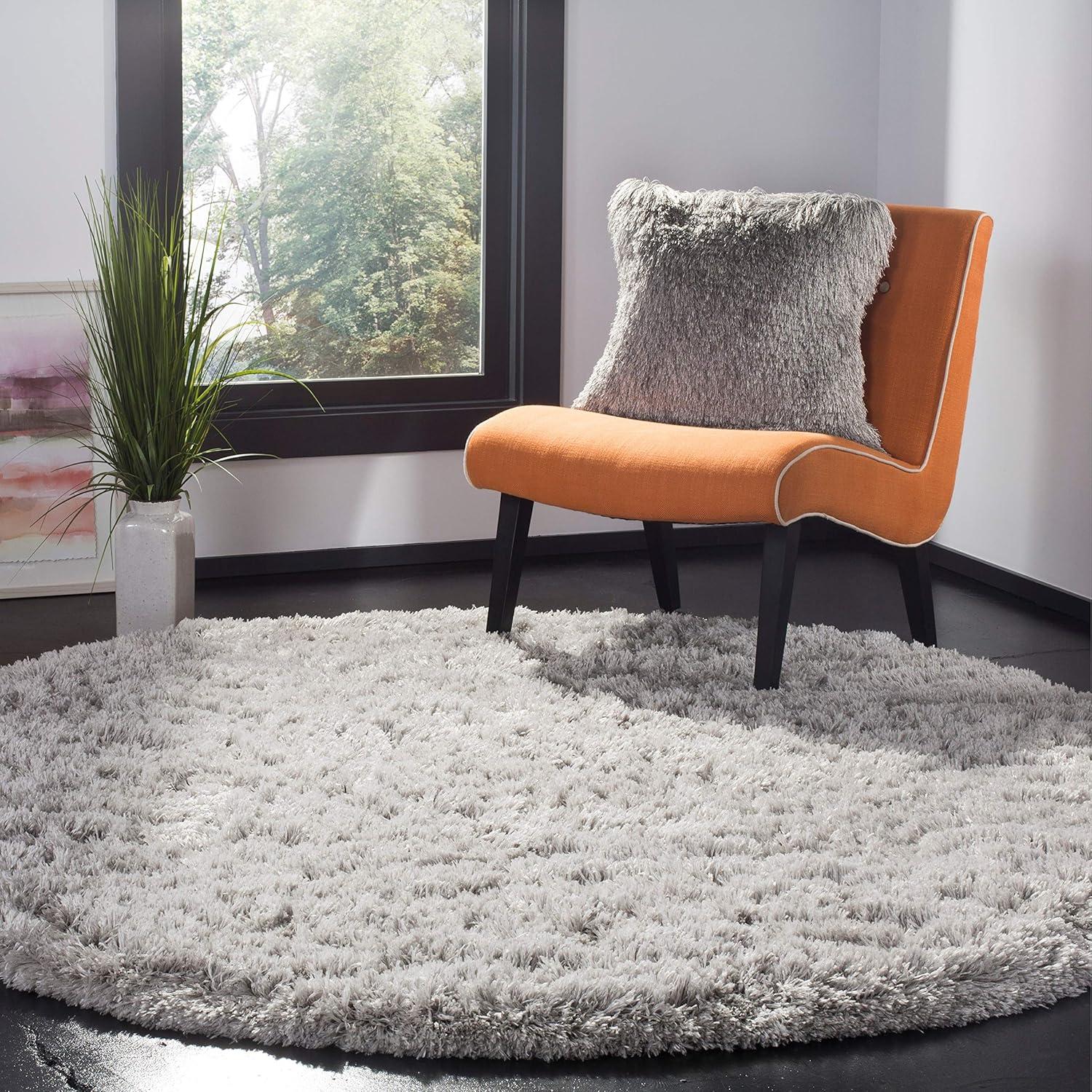 image:imageSAFAVIEH Polar Shag Collection Area Rug 51 x 76 Light Turquoise Solid Glam Design NonShedding amp Easy Care 3inch Thick Ideal for High Traffic Areas in Living Room Bedroom PSG800TSilver