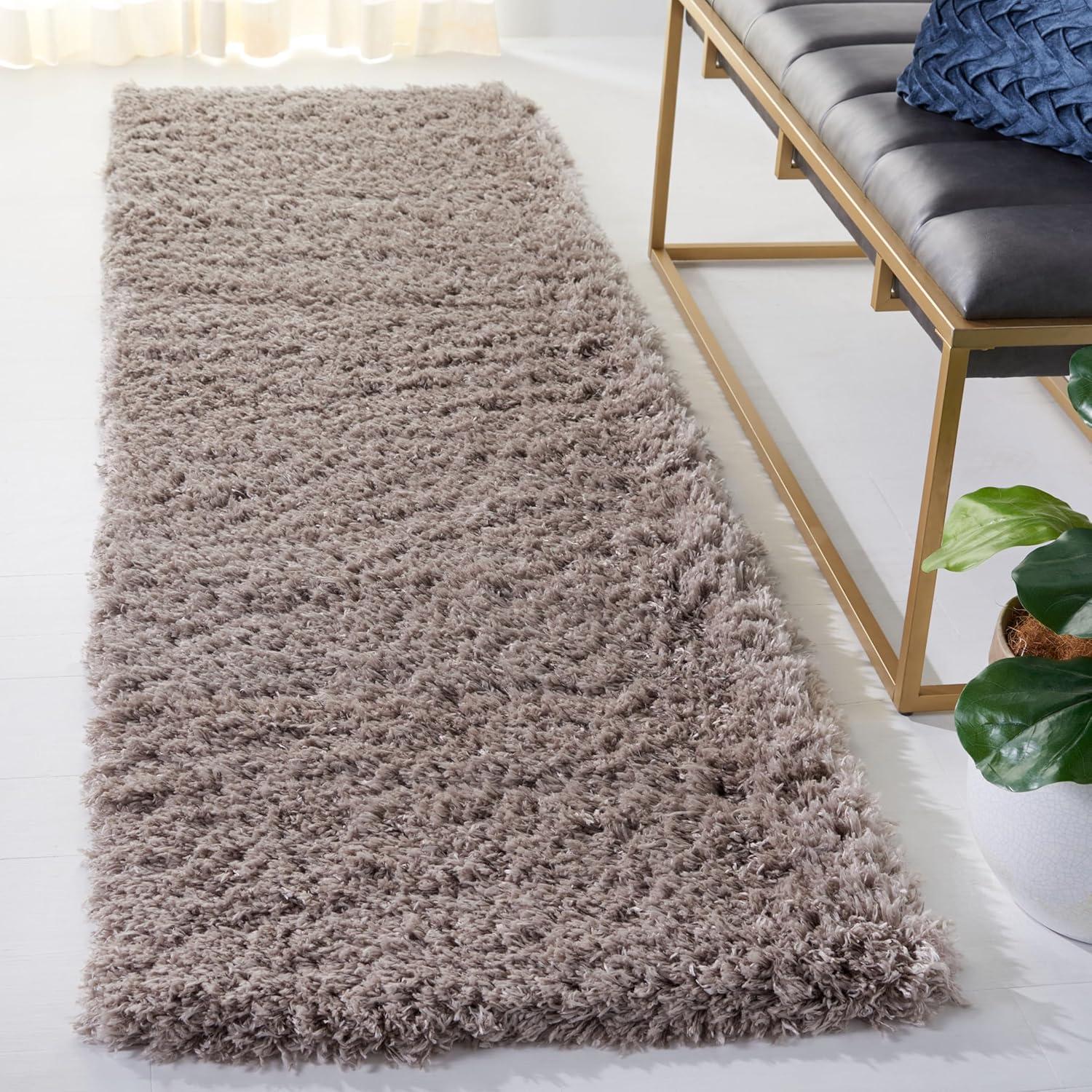 image:imageSAFAVIEH Polar Shag Collection Area Rug 51 x 76 Light Turquoise Solid Glam Design NonShedding amp Easy Care 3inch Thick Ideal for High Traffic Areas in Living Room Bedroom PSG800TMushroom