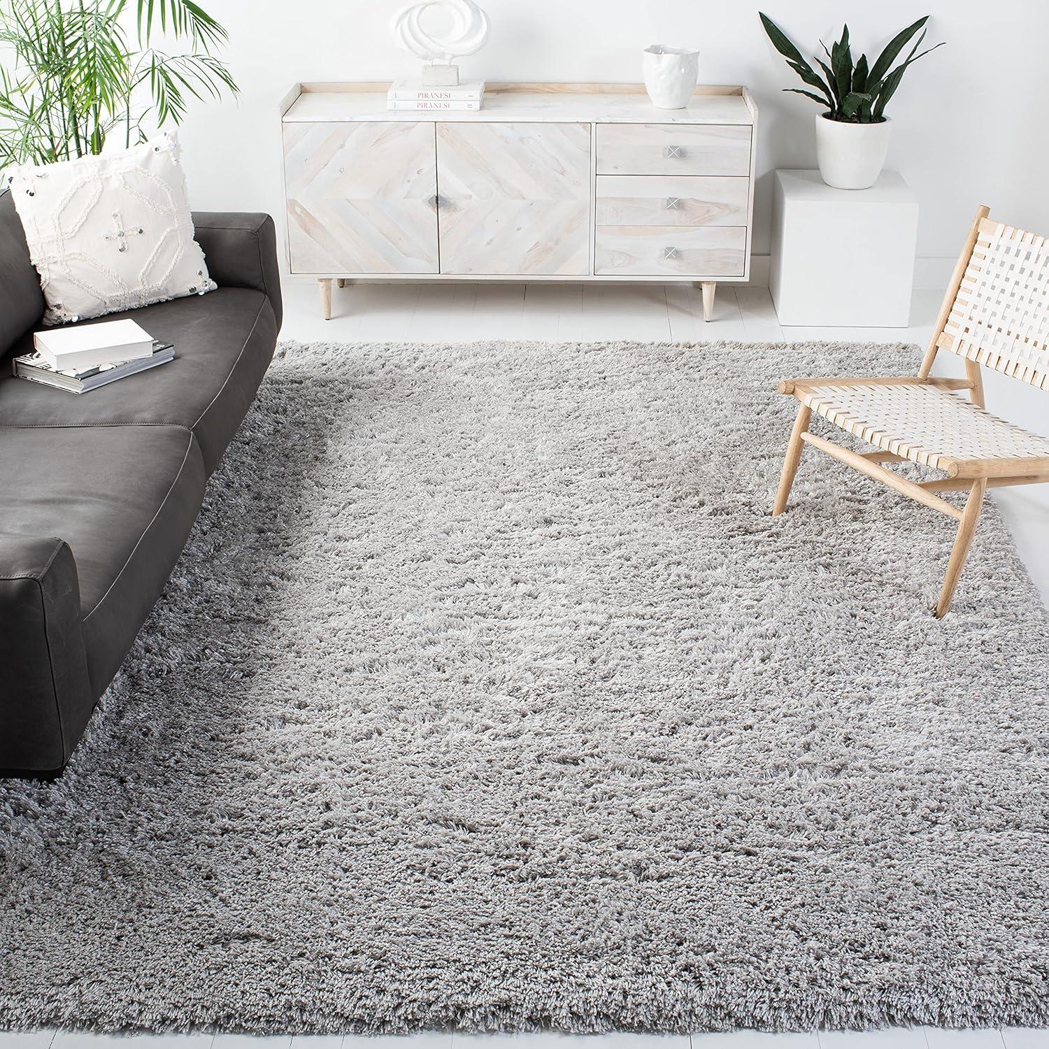 image:imageSAFAVIEH Polar Shag Collection Area Rug 51 x 76 Light Turquoise Solid Glam Design NonShedding amp Easy Care 3inch Thick Ideal for High Traffic Areas in Living Room Bedroom PSG800TSilver
