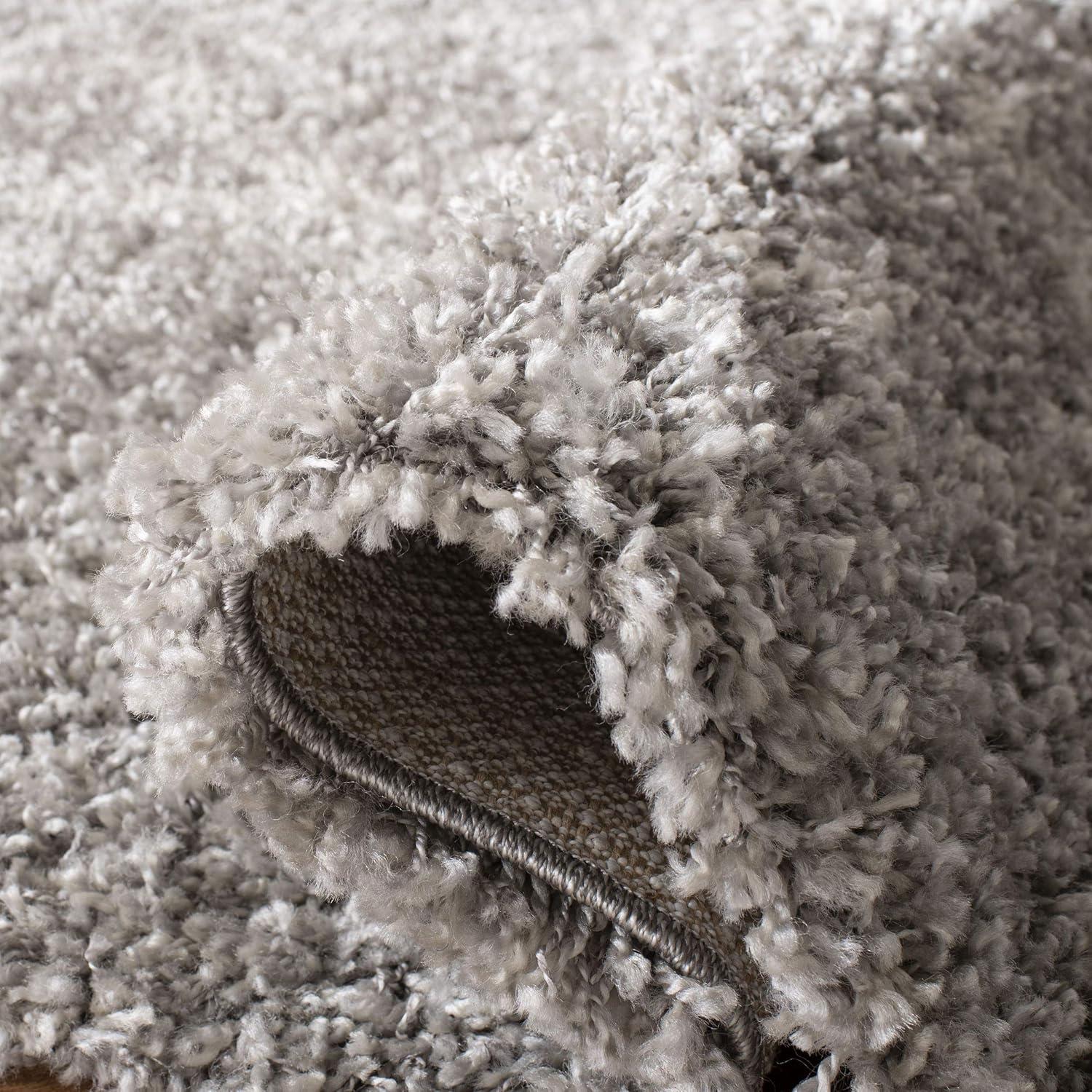 image:imageSAFAVIEH Pro Luxe Shag Collection Area Rug 5 x 8 Blue amp Creme Moroccan Boho Tassel Design NonShedding amp Easy Care 24inch Thick Ideal for High Traffic Areas in Living Room Bedroom PLX432LGreyCream