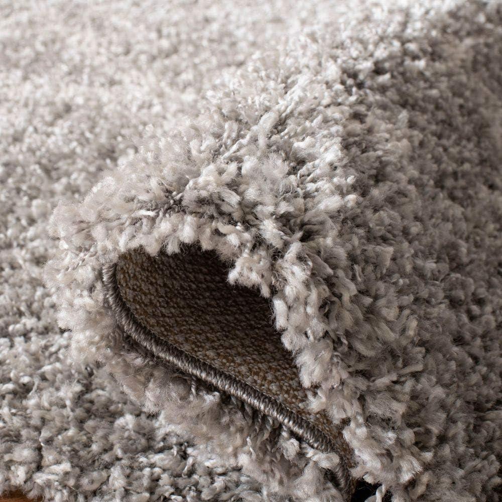 image:imageSAFAVIEH Pro Luxe Shag Collection Area Rug 5 x 8 Blue amp Creme Moroccan Boho Tassel Design NonShedding amp Easy Care 24inch Thick Ideal for High Traffic Areas in Living Room Bedroom PLX432LGreyCream