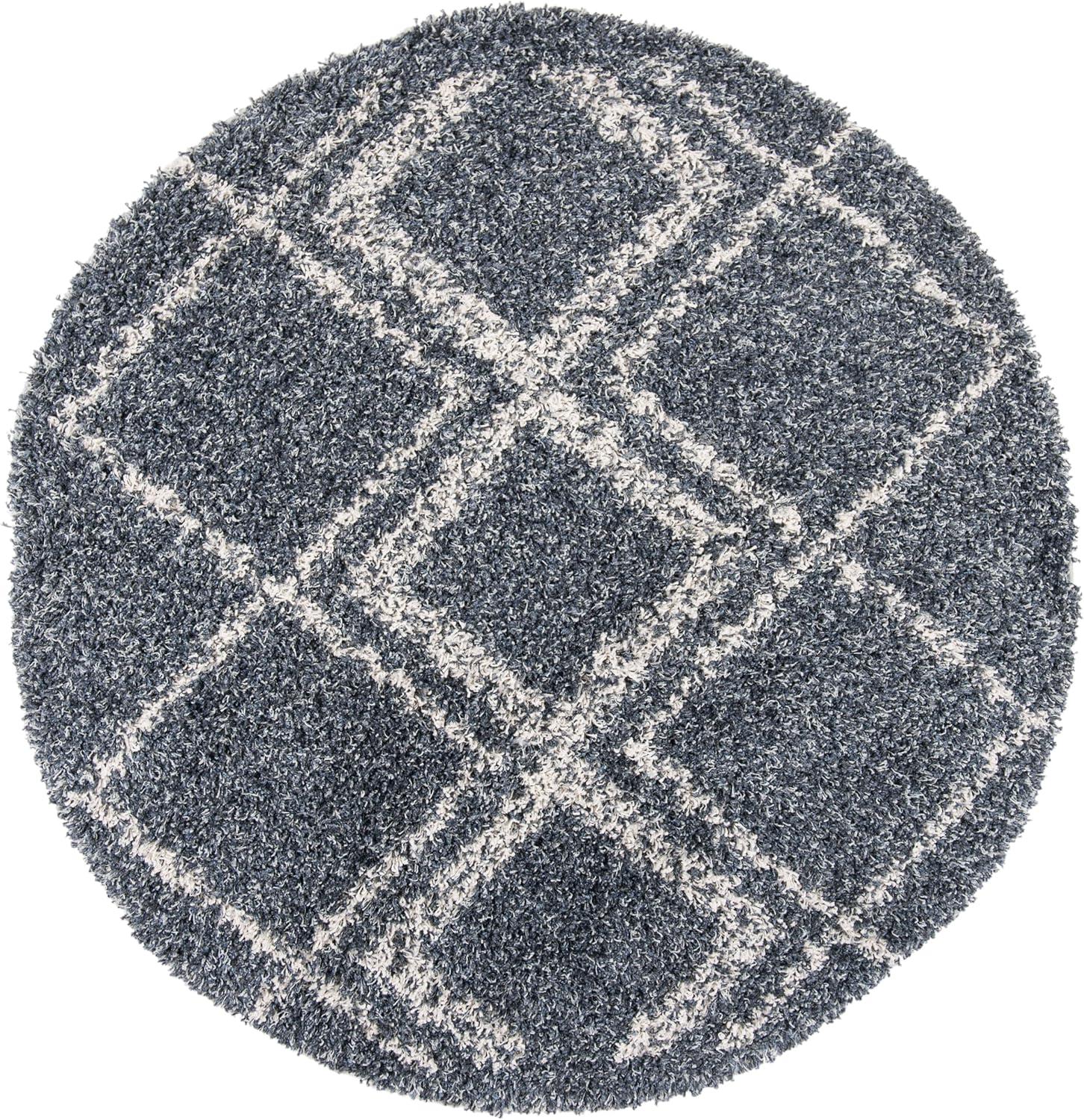 image:imageSAFAVIEH Pro Luxe Shag Collection Area Rug 5 x 8 Blue amp Creme Moroccan Boho Tassel Design NonShedding amp Easy Care 24inch Thick Ideal for High Traffic Areas in Living Room Bedroom PLX432LBlueCreme