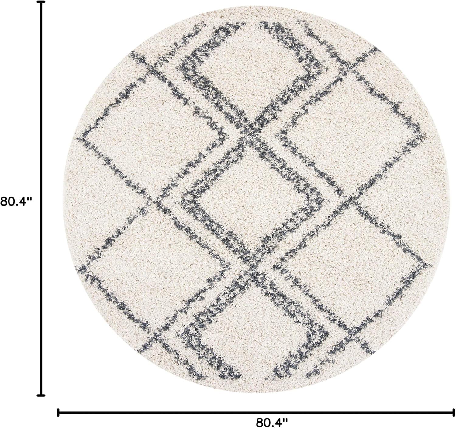 image:imageSAFAVIEH Pro Luxe Shag Collection Area Rug 5 x 8 Blue amp Creme Moroccan Boho Tassel Design NonShedding amp Easy Care 24inch Thick Ideal for High Traffic Areas in Living Room Bedroom PLX432LCreamBlue