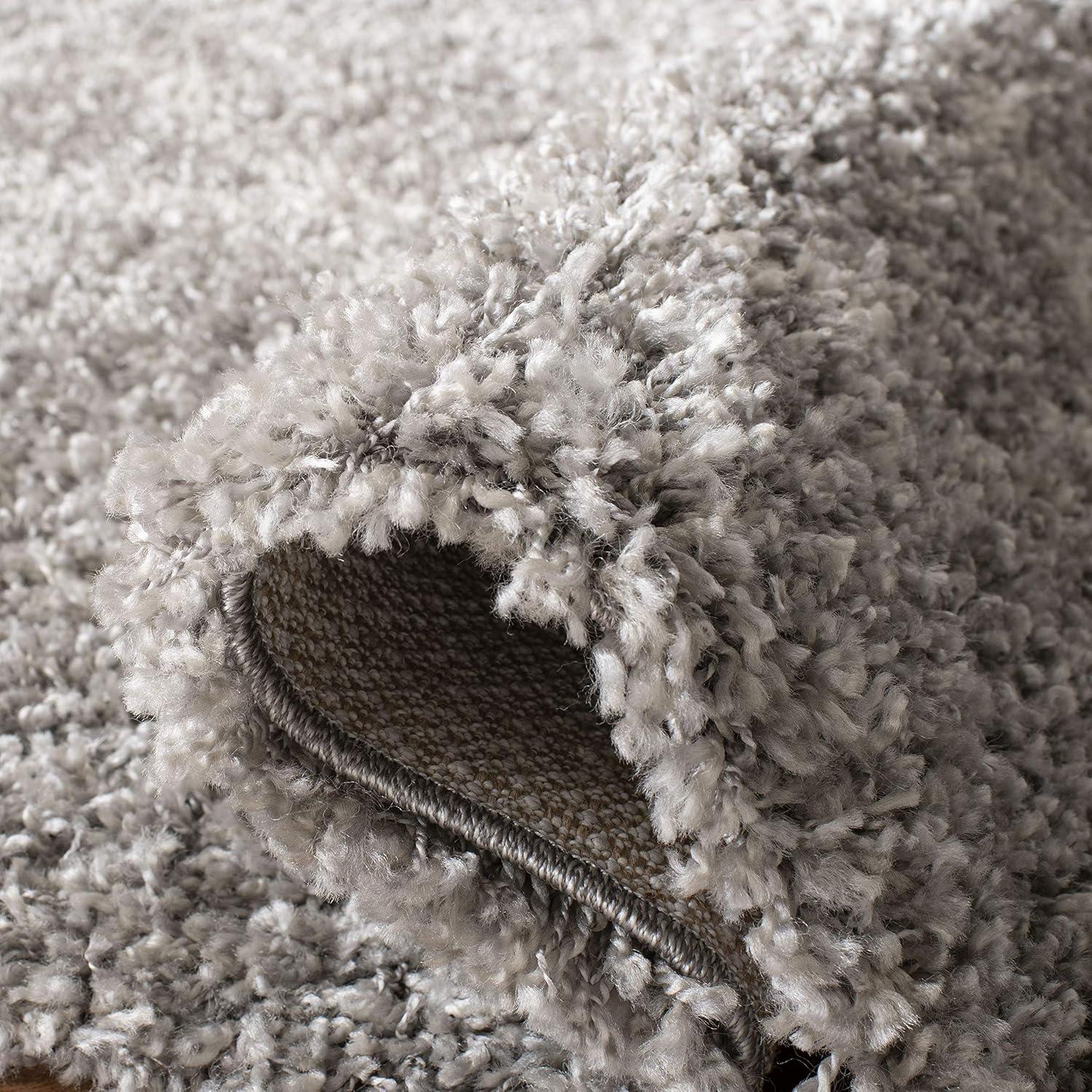 image:imageSAFAVIEH Pro Luxe Shag Collection Area Rug 5 x 8 Blue amp Creme Moroccan Boho Tassel Design NonShedding amp Easy Care 24inch Thick Ideal for High Traffic Areas in Living Room Bedroom PLX432LGreyCream