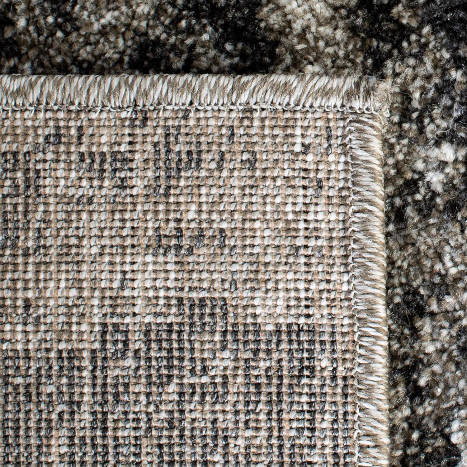 image:imageSAFAVIEH Retro Collection Area Rug 8 Square Light Blue amp Blue Modern Abstract Design NonShedding amp Easy Care Ideal for High Traffic Areas in Living Room Bedroom RET26936065Dark GreyLight Grey