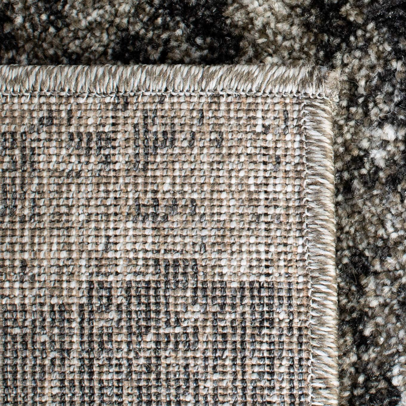 image:imageSAFAVIEH Retro Collection Area Rug 8 Square Light Blue amp Blue Modern Abstract Design NonShedding amp Easy Care Ideal for High Traffic Areas in Living Room Bedroom RET26936065Dark GreyLight Grey