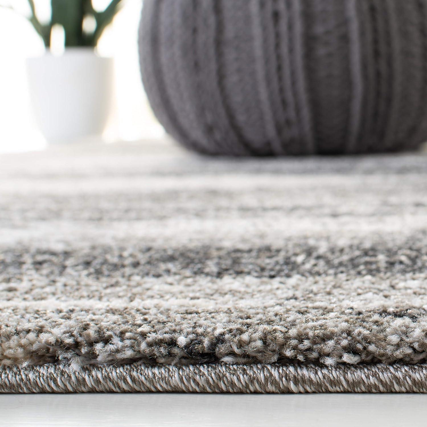 image:imageSAFAVIEH Retro Collection Area Rug 8 Square Light Blue amp Blue Modern Abstract Design NonShedding amp Easy Care Ideal for High Traffic Areas in Living Room Bedroom RET26936065Dark GreyLight Grey