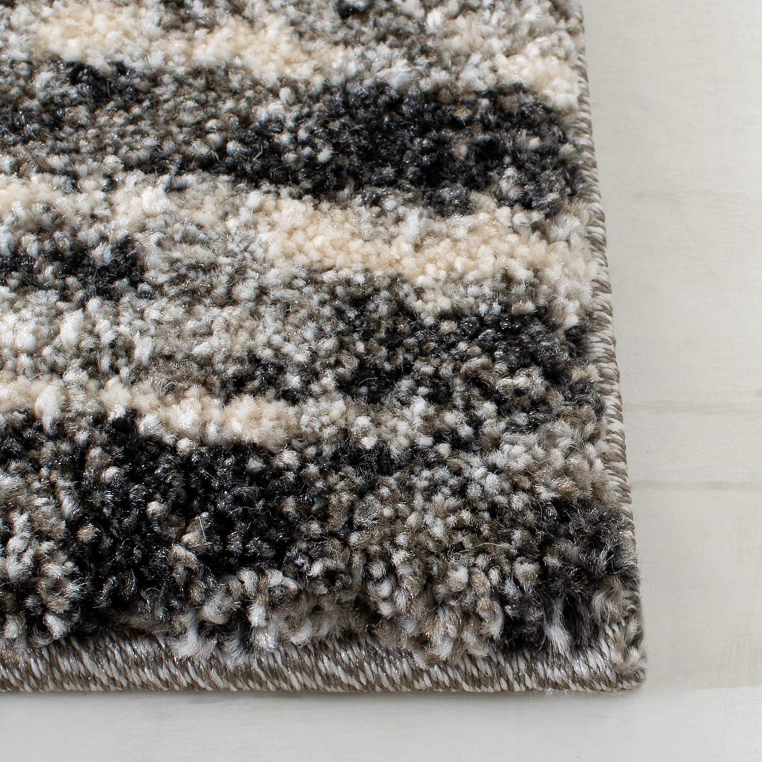image:imageSAFAVIEH Retro Collection Area Rug 8 Square Light Blue amp Blue Modern Abstract Design NonShedding amp Easy Care Ideal for High Traffic Areas in Living Room Bedroom RET26936065Dark GreyLight Grey