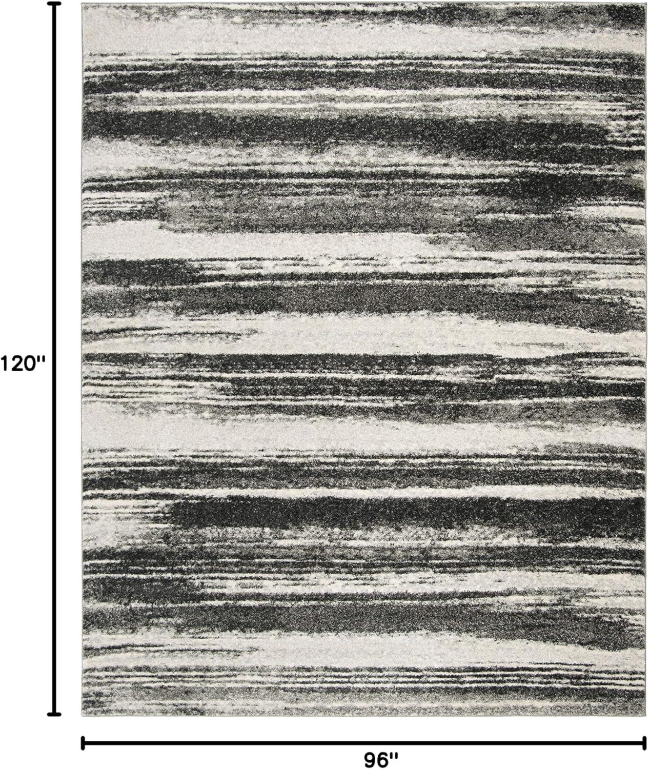 image:imageSAFAVIEH Retro Collection Area Rug 8 Square Light Blue amp Blue Modern Abstract Design NonShedding amp Easy Care Ideal for High Traffic Areas in Living Room Bedroom RET26936065Dark GreyLight Grey