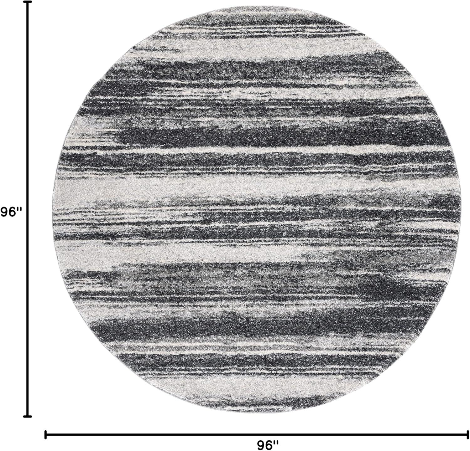image:imageSAFAVIEH Retro Collection Area Rug 8 Square Light Blue amp Blue Modern Abstract Design NonShedding amp Easy Care Ideal for High Traffic Areas in Living Room Bedroom RET26936065Dark GreyLight Grey