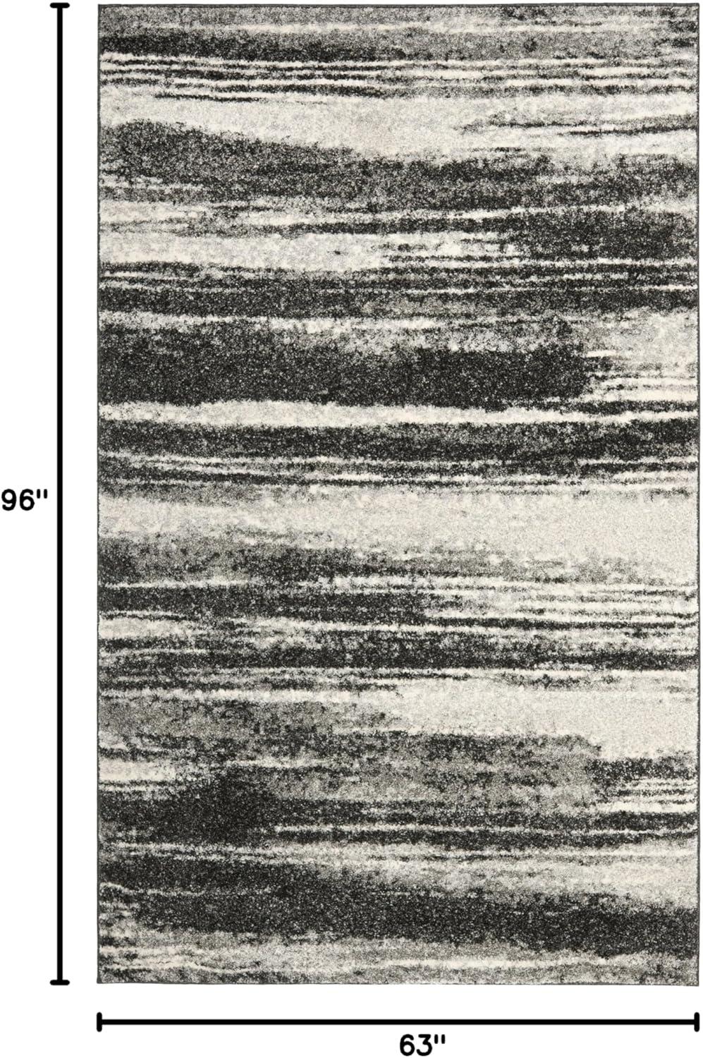 image:imageSAFAVIEH Retro Collection Area Rug 8 Square Light Blue amp Blue Modern Abstract Design NonShedding amp Easy Care Ideal for High Traffic Areas in Living Room Bedroom RET26936065Dark GreyLight Grey