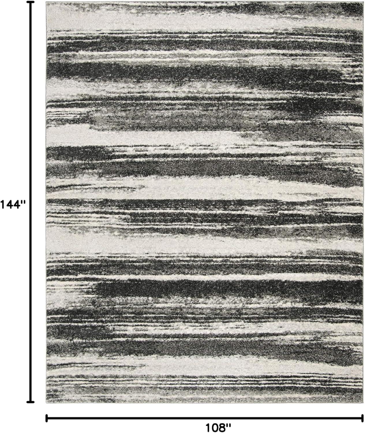 image:imageSAFAVIEH Retro Collection Area Rug 8 Square Light Blue amp Blue Modern Abstract Design NonShedding amp Easy Care Ideal for High Traffic Areas in Living Room Bedroom RET26936065Dark GreyLight Grey