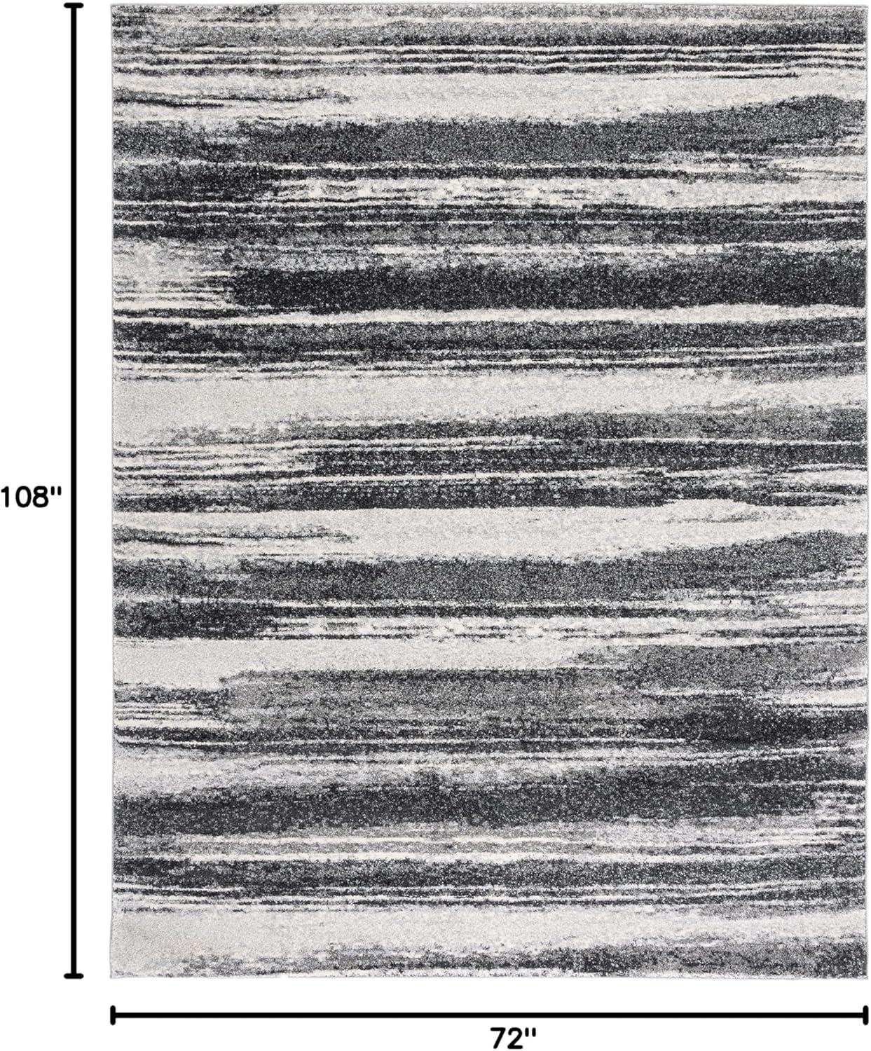 image:imageSAFAVIEH Retro Collection Area Rug 8 Square Light Blue amp Blue Modern Abstract Design NonShedding amp Easy Care Ideal for High Traffic Areas in Living Room Bedroom RET26936065Dark GreyLight Grey