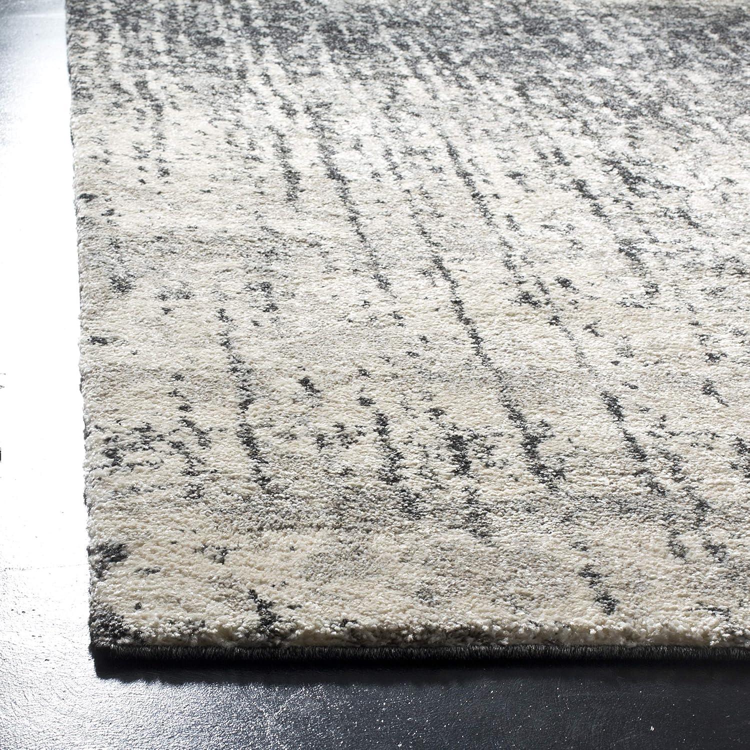 image:imageSAFAVIEH Retro Collection Area Rug 8 x 10 Black amp Light Grey Modern Abstract Design NonShedding amp Easy Care Ideal for High Traffic Areas in Living Room Bedroom RET27709079BlackLight Grey