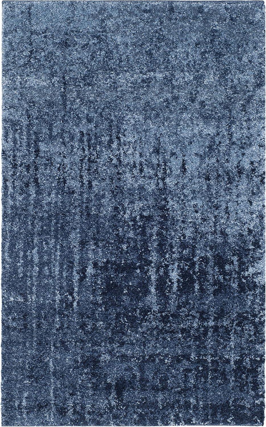 image:imageSAFAVIEH Retro Collection Area Rug 8 x 10 Black amp Light Grey Modern Abstract Design NonShedding amp Easy Care Ideal for High Traffic Areas in Living Room Bedroom RET27709079Light BlueBlue