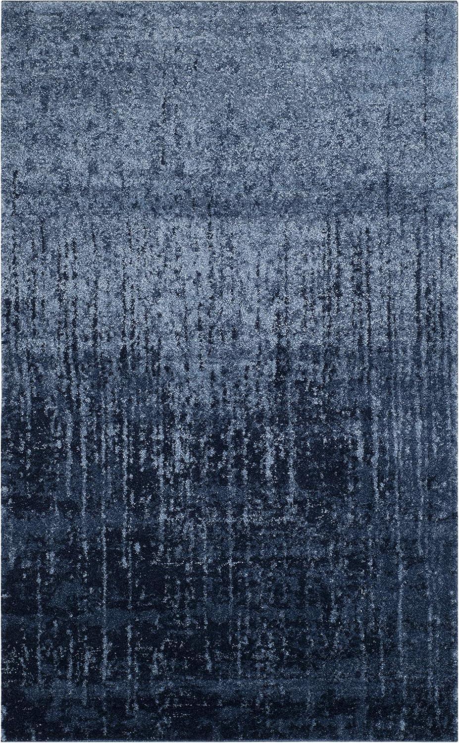 image:imageSAFAVIEH Retro Collection Area Rug 8 x 10 Black amp Light Grey Modern Abstract Design NonShedding amp Easy Care Ideal for High Traffic Areas in Living Room Bedroom RET27709079Light BlueBlue