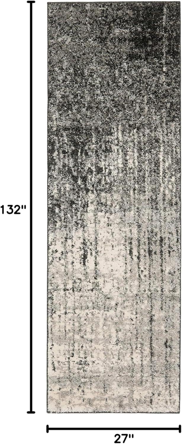 image:imageSAFAVIEH Retro Collection Area Rug 8 x 10 Black amp Light Grey Modern Abstract Design NonShedding amp Easy Care Ideal for High Traffic Areas in Living Room Bedroom RET27709079BlackLight Grey