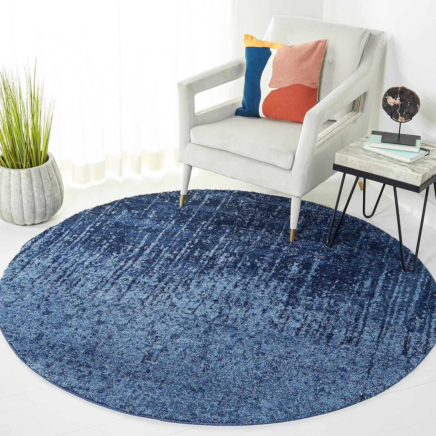 image:imageSAFAVIEH Retro Collection Area Rug 8 x 10 Black amp Light Grey Modern Abstract Design NonShedding amp Easy Care Ideal for High Traffic Areas in Living Room Bedroom RET27709079Light BlueBlue