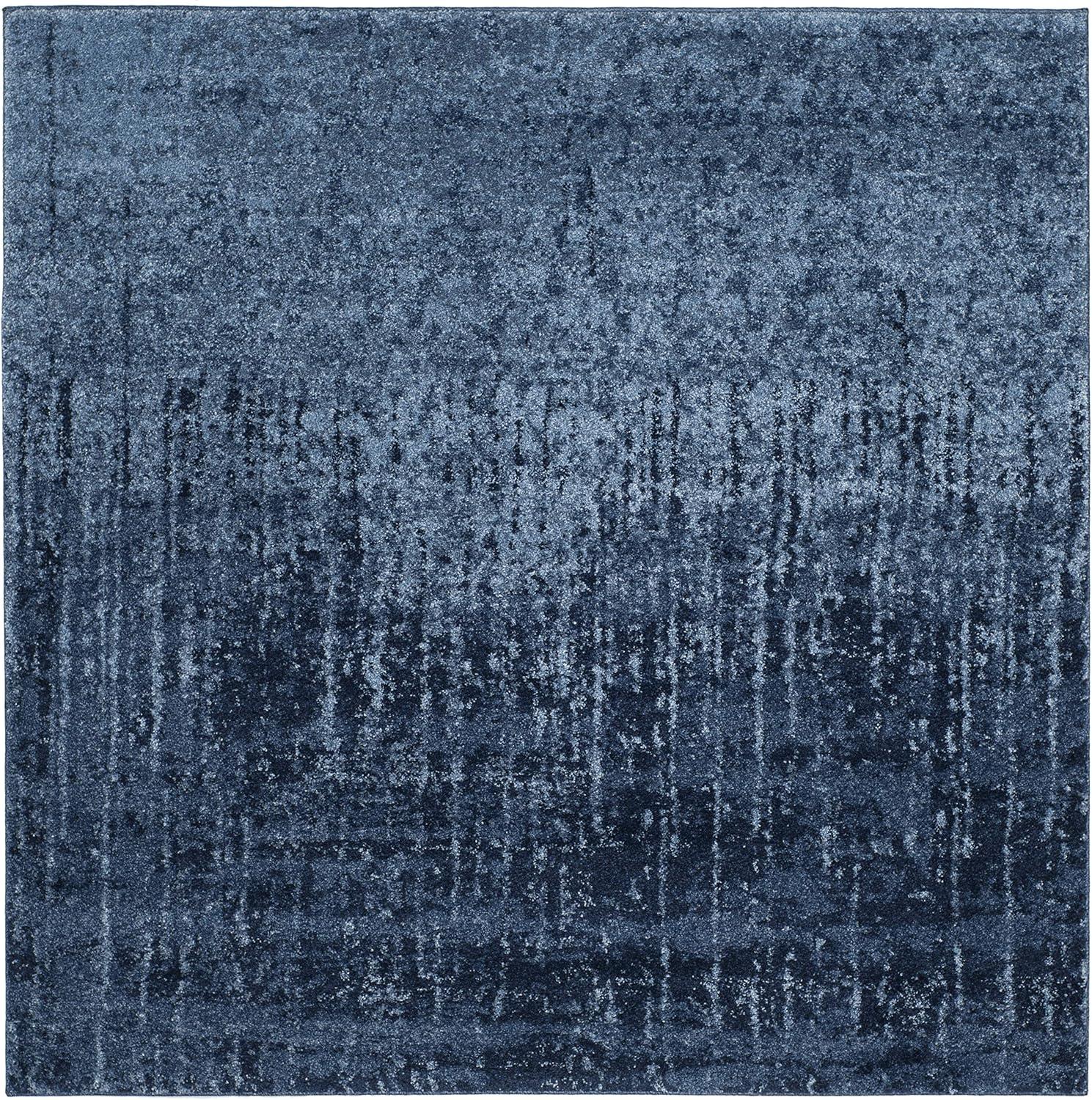 image:imageSAFAVIEH Retro Collection Area Rug 8 x 10 Black amp Light Grey Modern Abstract Design NonShedding amp Easy Care Ideal for High Traffic Areas in Living Room Bedroom RET27709079Light BlueBlue