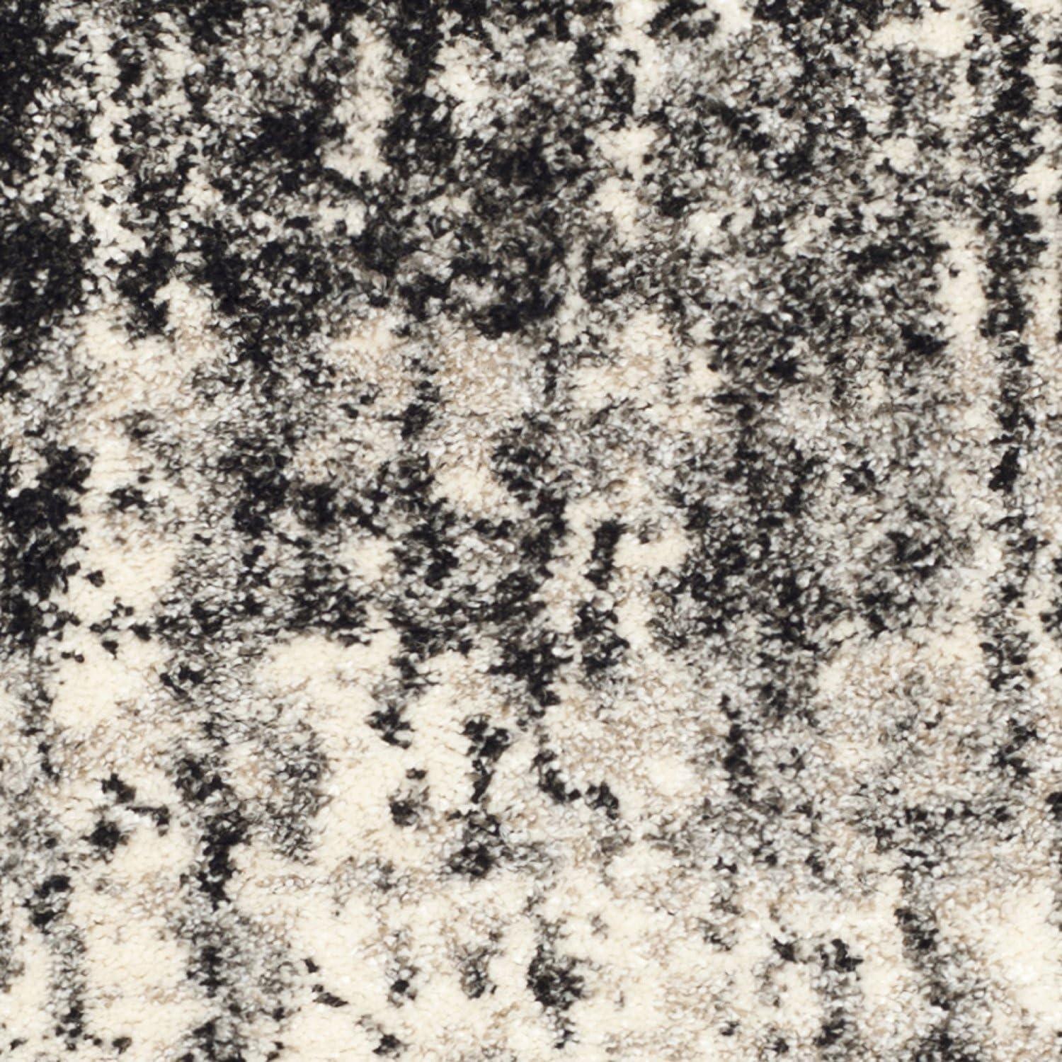 image:imageSAFAVIEH Retro Collection Area Rug 8 x 10 Black amp Light Grey Modern Abstract Design NonShedding amp Easy Care Ideal for High Traffic Areas in Living Room Bedroom RET27709079BlackLight Grey