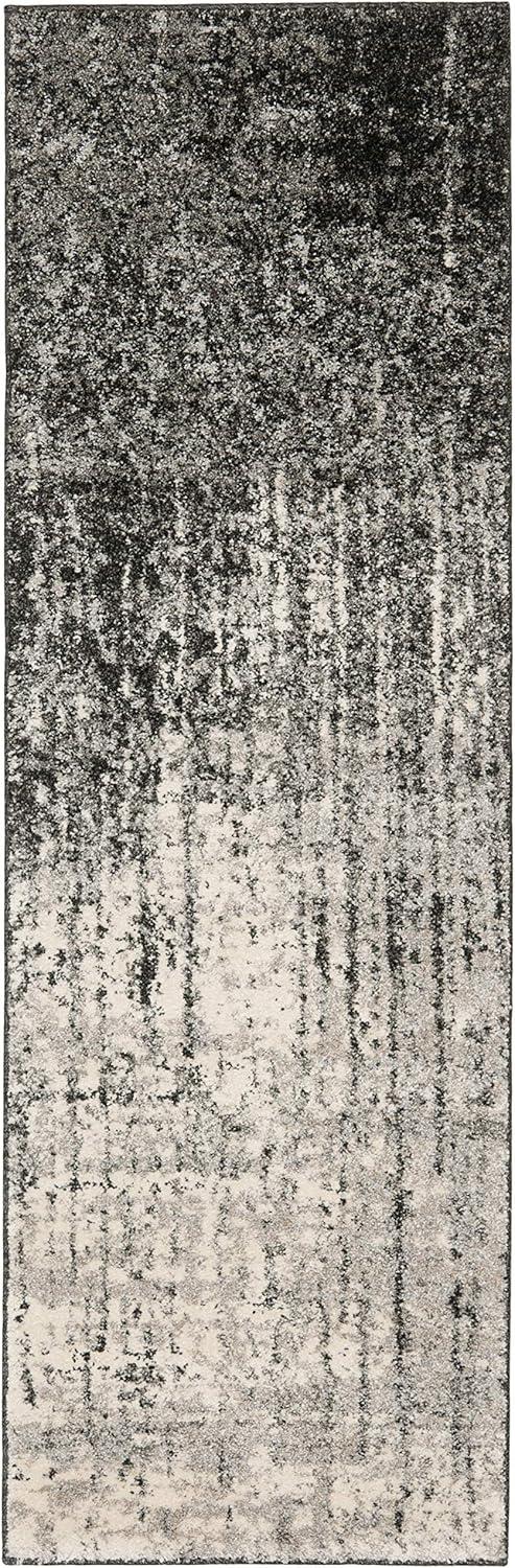image:imageSAFAVIEH Retro Collection Area Rug 8 x 10 Black amp Light Grey Modern Abstract Design NonShedding amp Easy Care Ideal for High Traffic Areas in Living Room Bedroom RET27709079BlackLight Grey