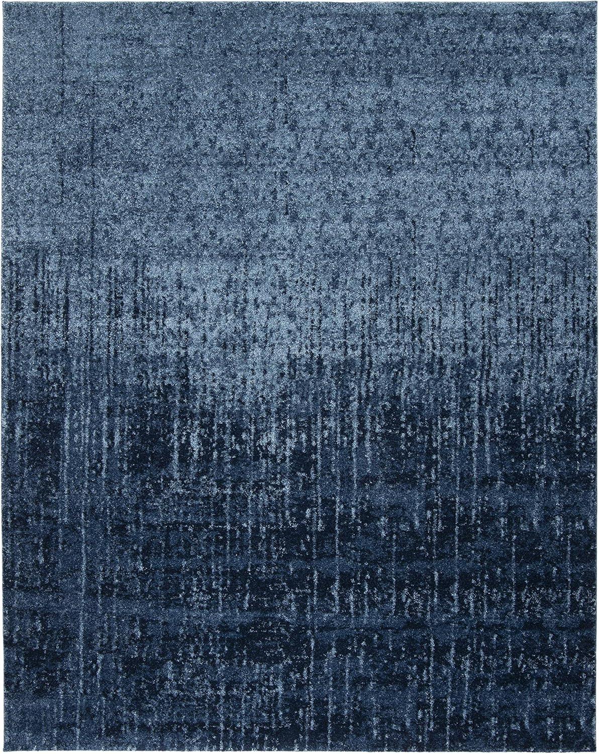 image:imageSAFAVIEH Retro Collection Area Rug 8 x 10 Black amp Light Grey Modern Abstract Design NonShedding amp Easy Care Ideal for High Traffic Areas in Living Room Bedroom RET27709079Light BlueBlue