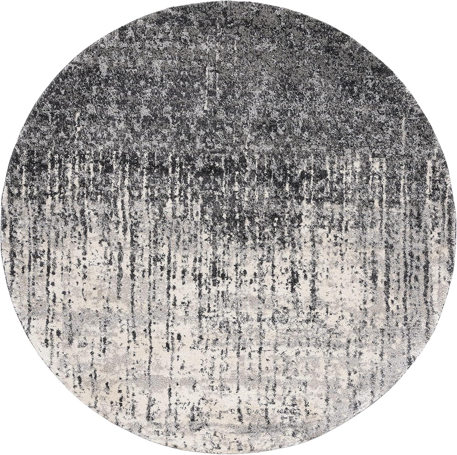 image:imageSAFAVIEH Retro Collection Area Rug 8 x 10 Black amp Light Grey Modern Abstract Design NonShedding amp Easy Care Ideal for High Traffic Areas in Living Room Bedroom RET27709079BlackLight Grey