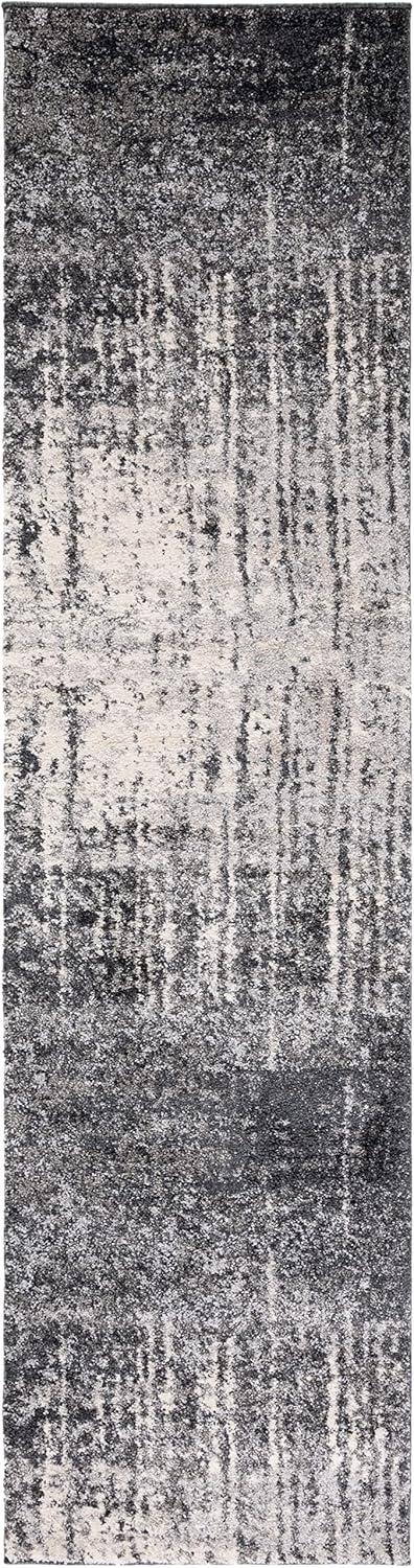 image:imageSAFAVIEH Retro Collection Area Rug 8 x 10 Black amp Light Grey Modern Abstract Design NonShedding amp Easy Care Ideal for High Traffic Areas in Living Room Bedroom RET27709079BlackLight Grey