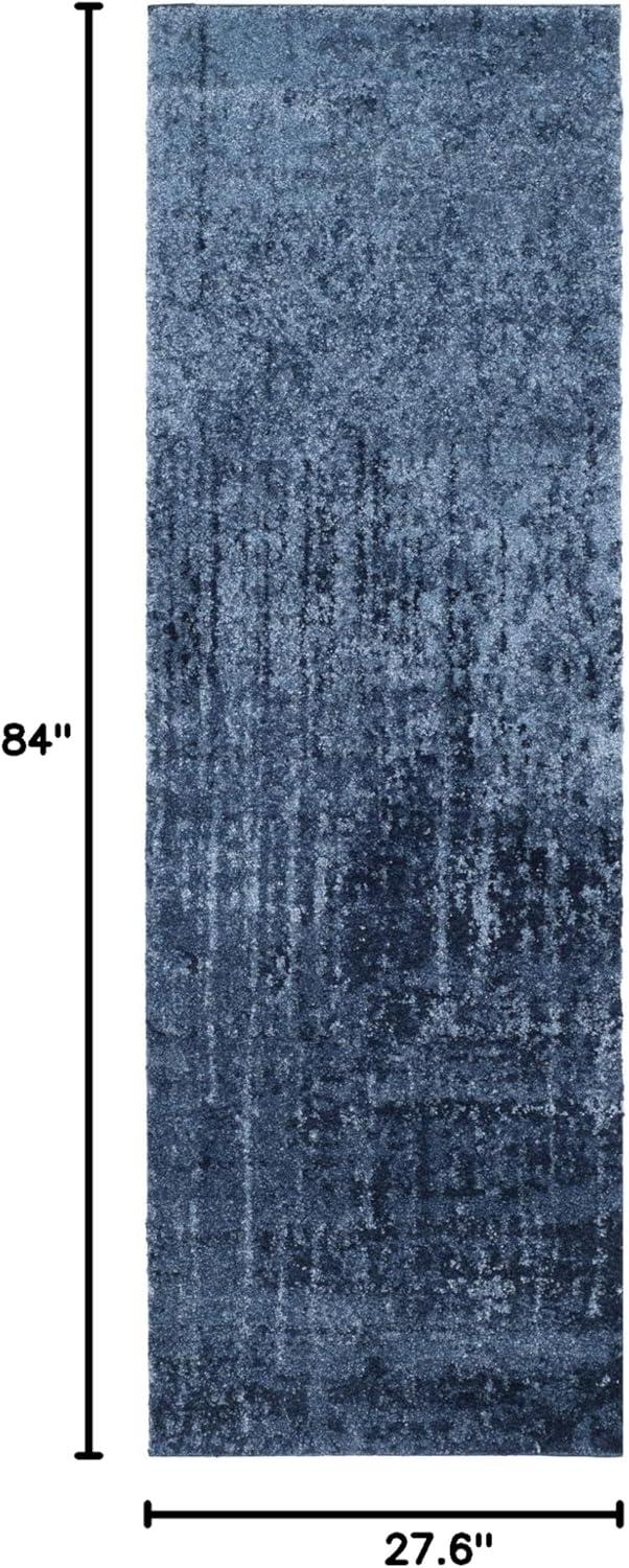 image:imageSAFAVIEH Retro Collection Area Rug 8 x 10 Black amp Light Grey Modern Abstract Design NonShedding amp Easy Care Ideal for High Traffic Areas in Living Room Bedroom RET27709079Light BlueBlue