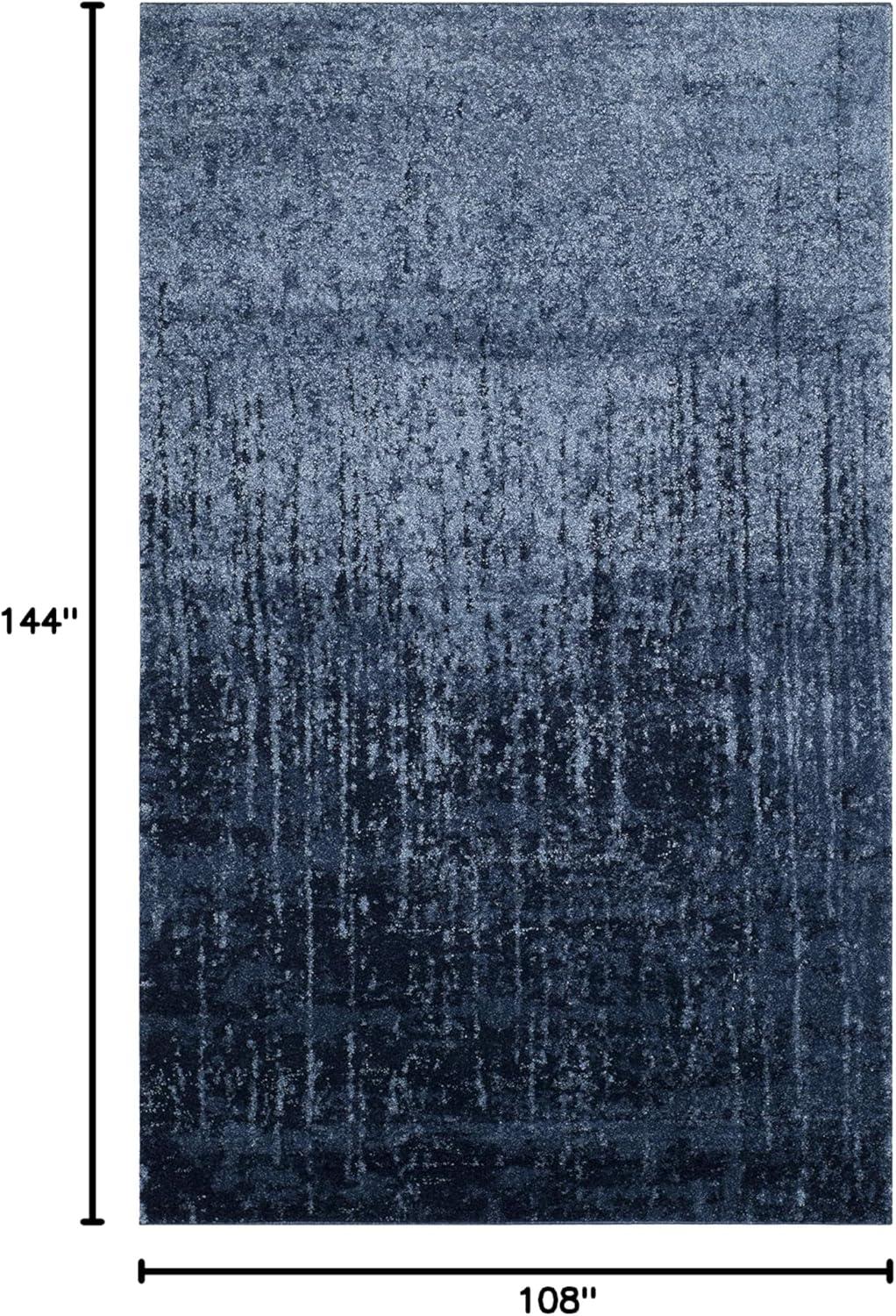 image:imageSAFAVIEH Retro Collection Area Rug 8 x 10 Black amp Light Grey Modern Abstract Design NonShedding amp Easy Care Ideal for High Traffic Areas in Living Room Bedroom RET27709079Light BlueBlue