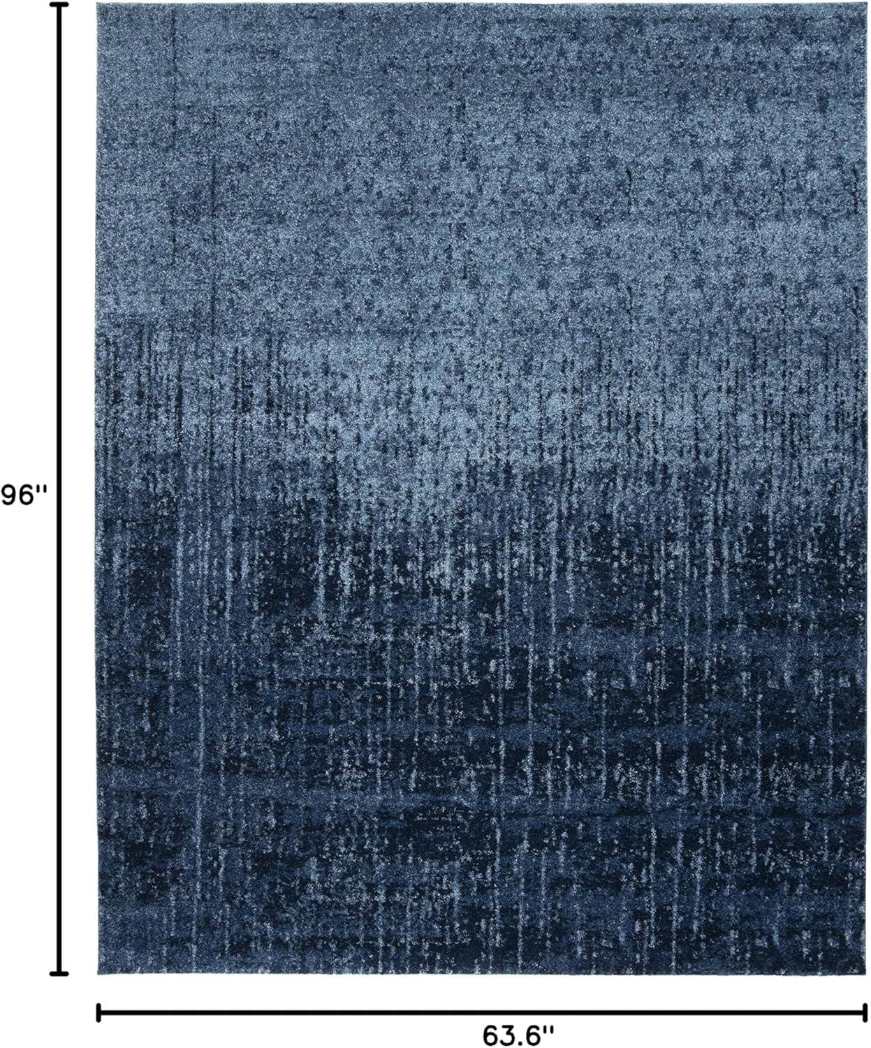 image:imageSAFAVIEH Retro Collection Area Rug 8 x 10 Black amp Light Grey Modern Abstract Design NonShedding amp Easy Care Ideal for High Traffic Areas in Living Room Bedroom RET27709079Light BlueBlue