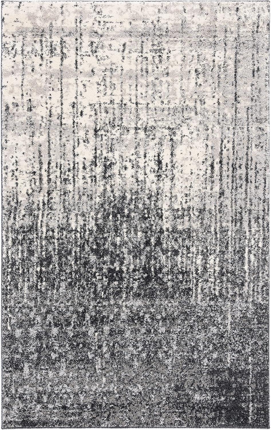 image:imageSAFAVIEH Retro Collection Area Rug 8 x 10 Black amp Light Grey Modern Abstract Design NonShedding amp Easy Care Ideal for High Traffic Areas in Living Room Bedroom RET27709079BlackLight Grey