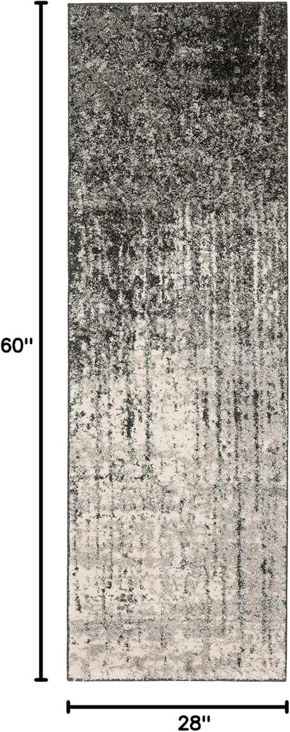 image:imageSAFAVIEH Retro Collection Area Rug 8 x 10 Black amp Light Grey Modern Abstract Design NonShedding amp Easy Care Ideal for High Traffic Areas in Living Room Bedroom RET27709079BlackLight Grey