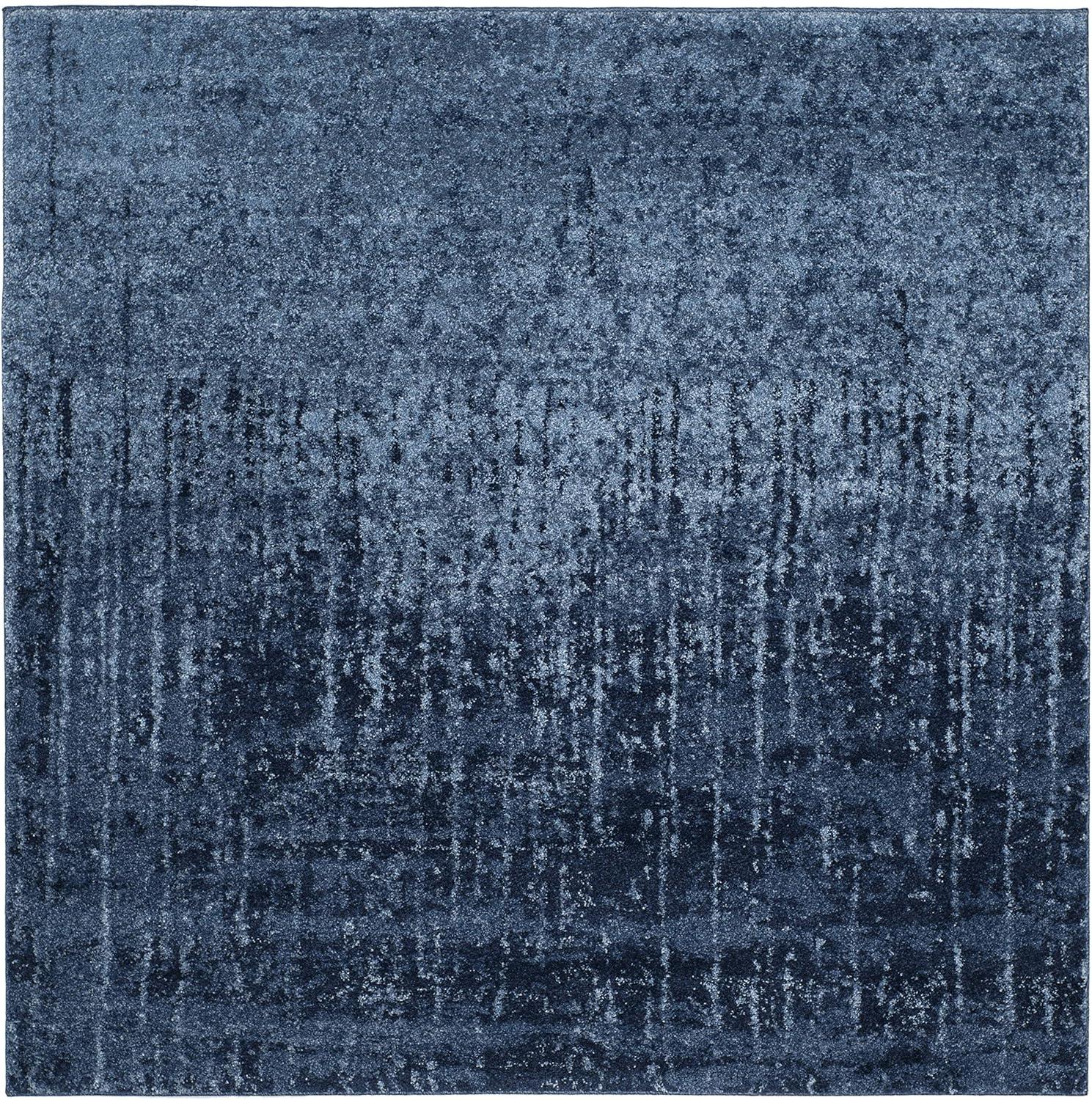 image:imageSAFAVIEH Retro Collection Area Rug 8 x 10 Black amp Light Grey Modern Abstract Design NonShedding amp Easy Care Ideal for High Traffic Areas in Living Room Bedroom RET27709079Light BlueBlue