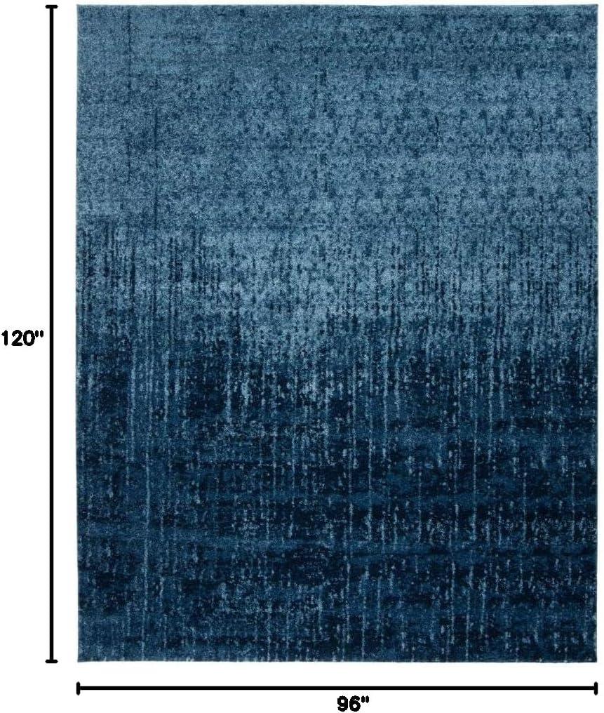 image:imageSAFAVIEH Retro Collection Area Rug 8 x 10 Black amp Light Grey Modern Abstract Design NonShedding amp Easy Care Ideal for High Traffic Areas in Living Room Bedroom RET27709079Light BlueBlue