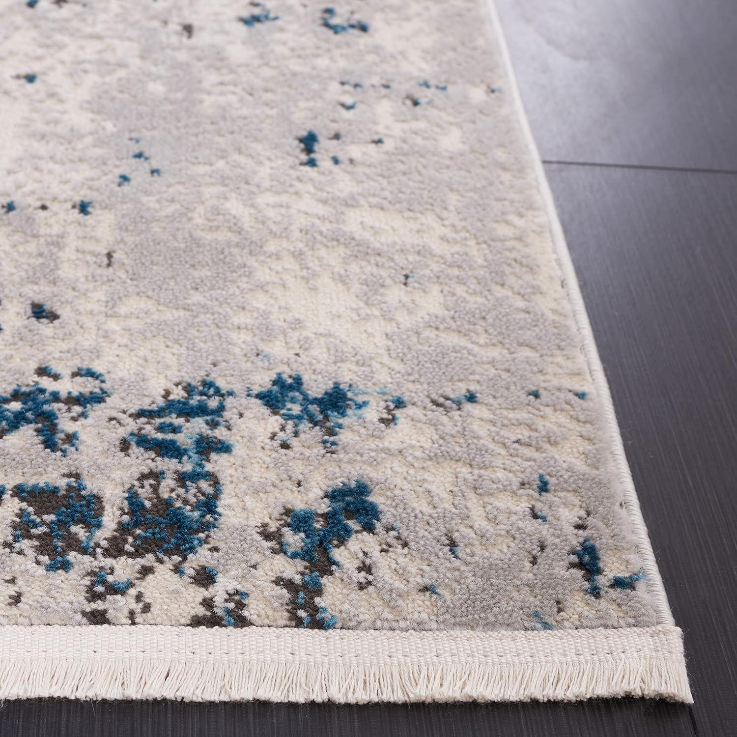 image:imageSAFAVIEH Shivan Collection 8 x 10 Grey Gold SHV723G Modern Abstract NonShedding Living Room Bedroom Dining Home Office Area RugGreyBlue