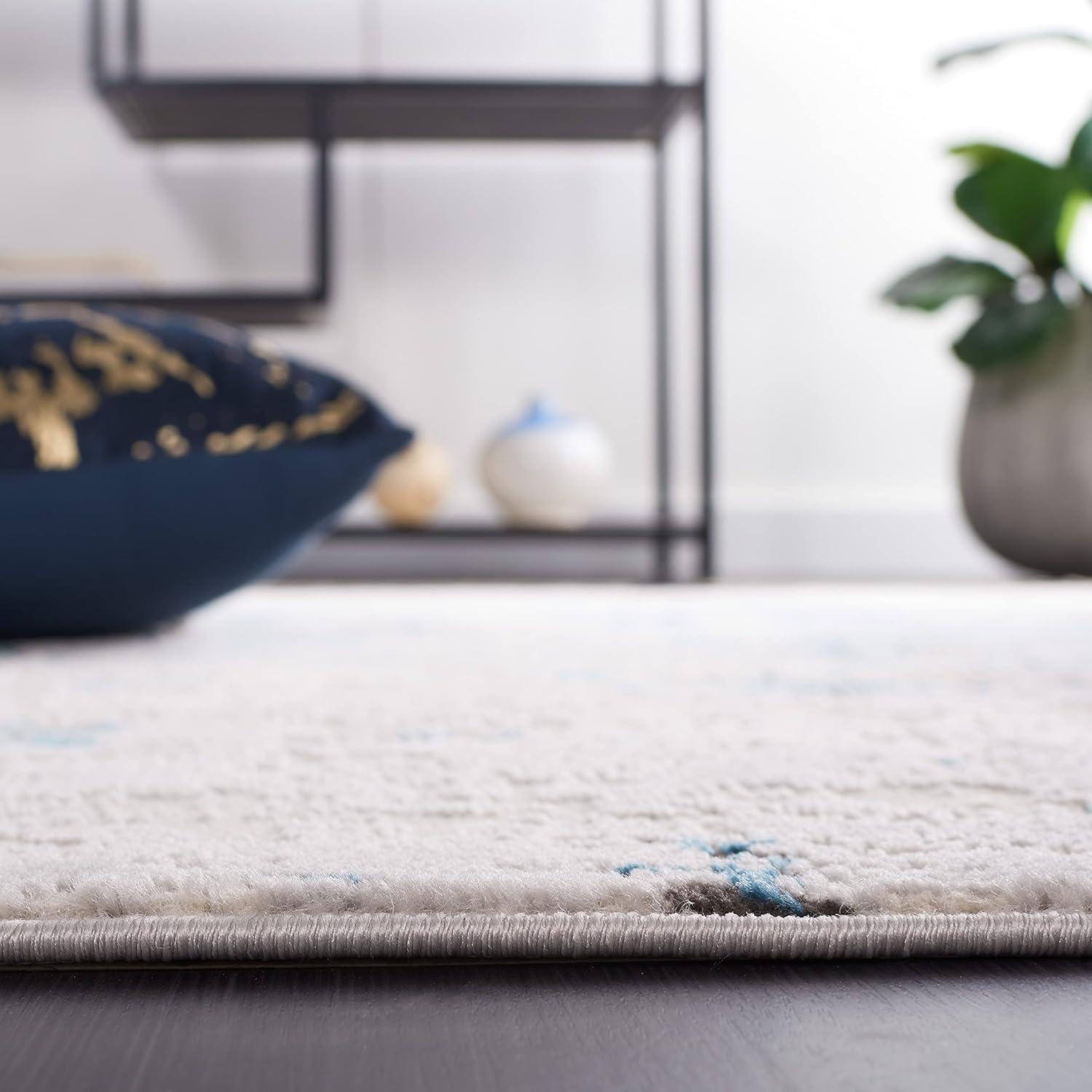 image:imageSAFAVIEH Shivan Collection 8 x 10 Grey Gold SHV723G Modern Abstract NonShedding Living Room Bedroom Dining Home Office Area RugGreyBlue