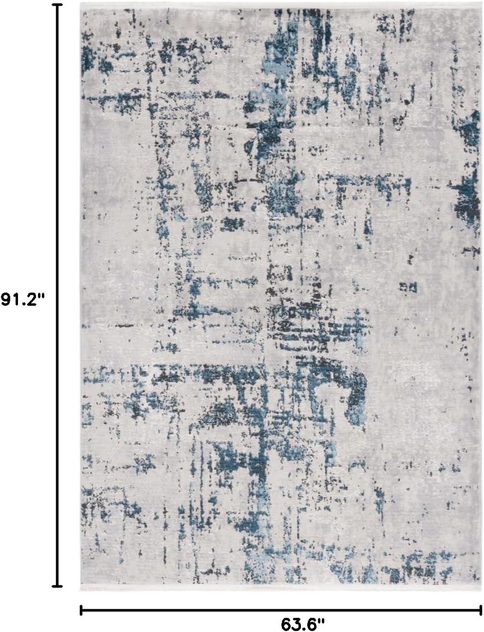 image:imageSAFAVIEH Shivan Collection 8 x 10 Grey Gold SHV723G Modern Abstract NonShedding Living Room Bedroom Dining Home Office Area RugGreyBlue